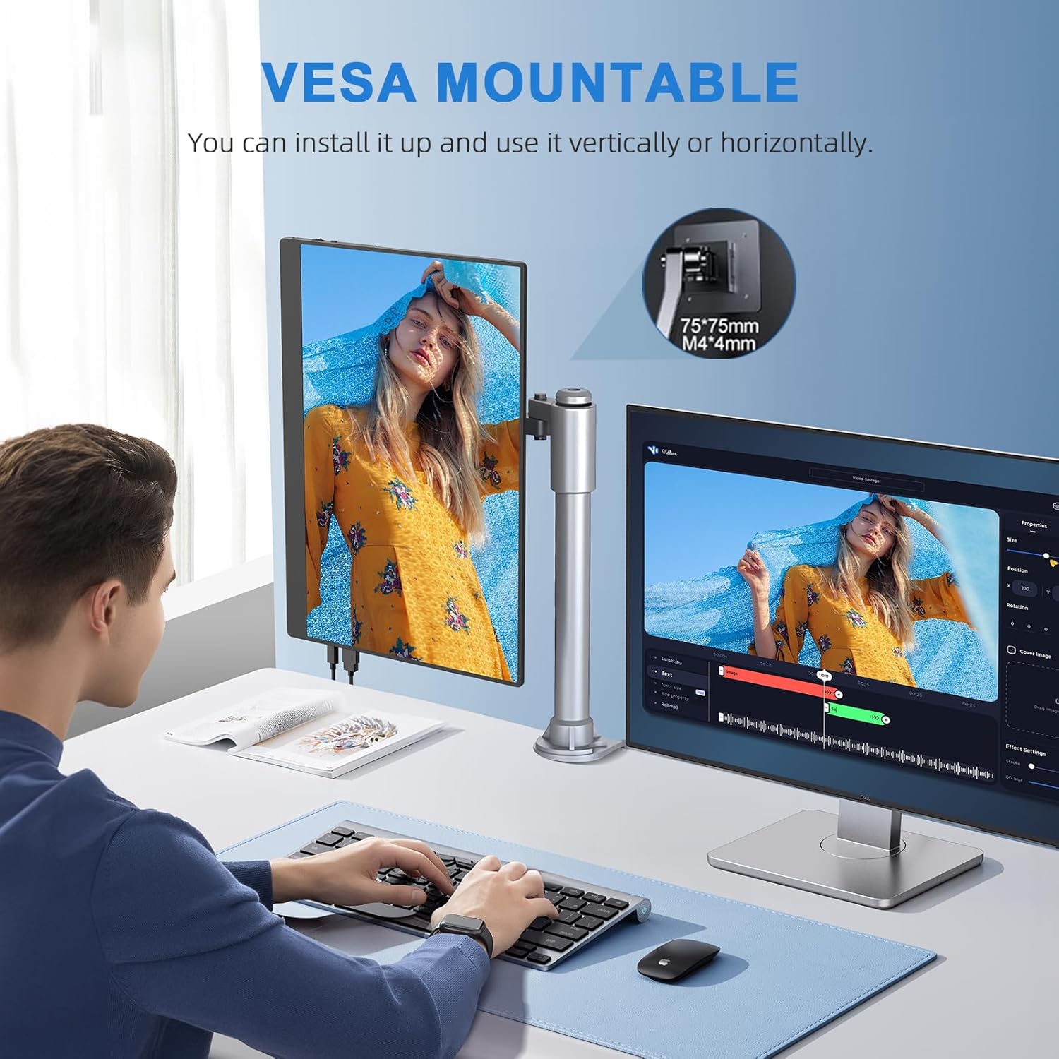 Thumbnail 5 de MOMODS tragbarer Monitor 18,5 Zoll (120 Hz, IPS, 1080p) – mobiler Gaming-Bildschirm mit USB‑C und Mini‑HDMI