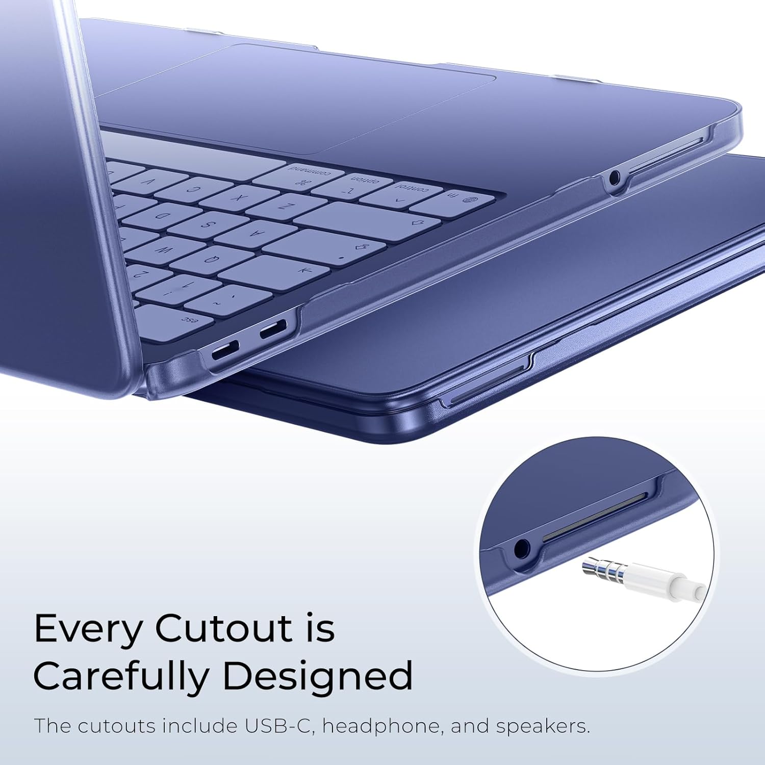 Thumbnail 4 de EooCoo 13-inch MacBook Neo Case (2026) – Frost Indigo Matte Skin with Snap-on Protection