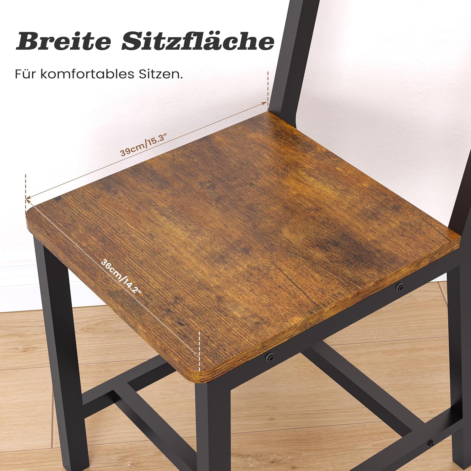Detalle 2 de YOUDENOVA Sedie Da Pranzo Set di 4: robustezza in metallo e stile industrial vintage