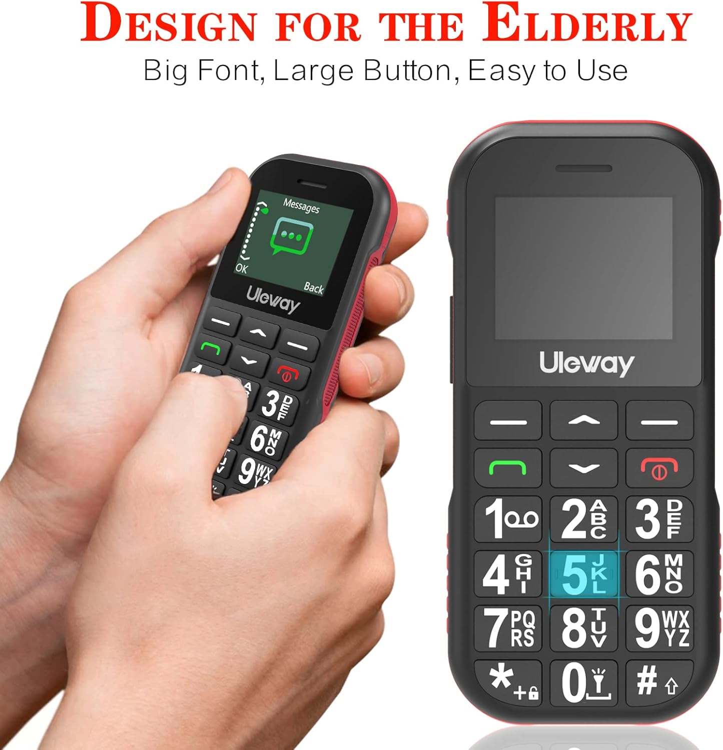 Thumbnail 6 de ukuu Easy-Use Big Button Phone 1800mAh