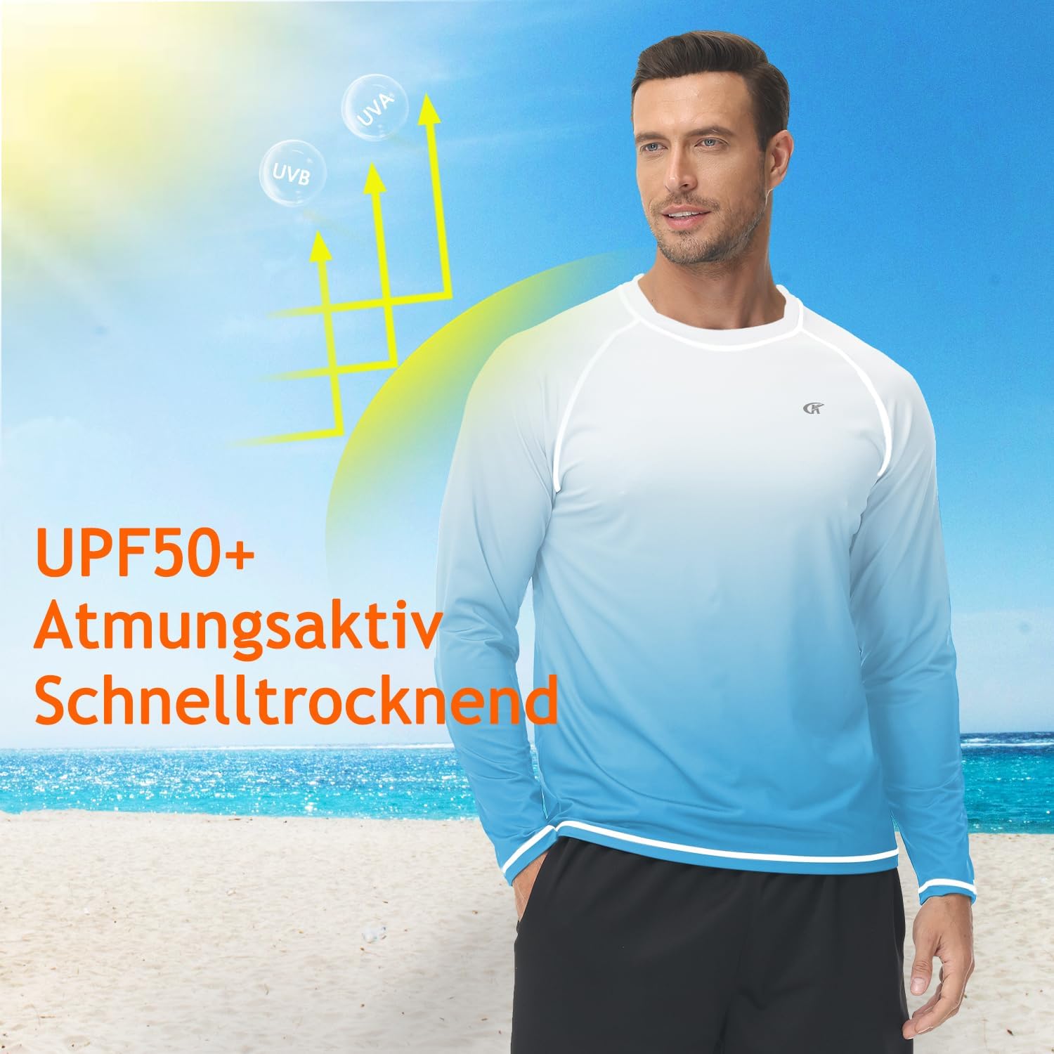 Detalle 2 de Huayuzh Rashguard UV Shirt für Herren