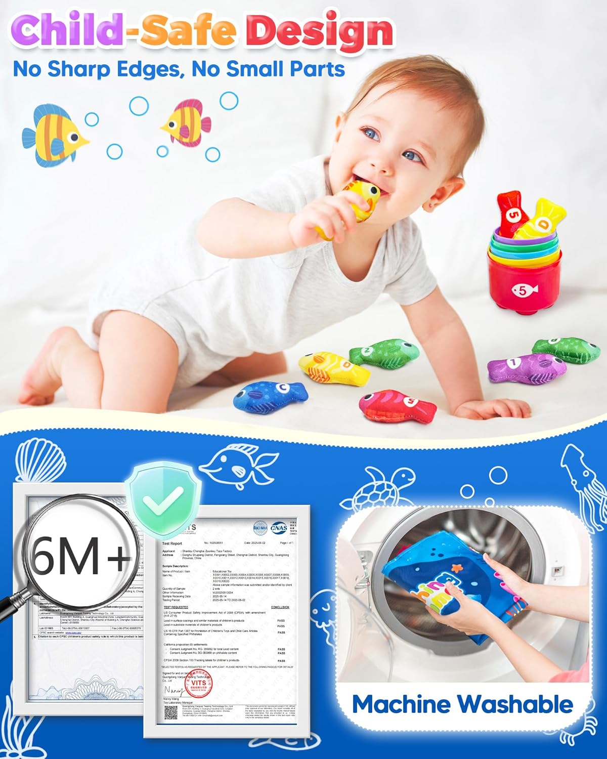 Thumbnail 3 de Gagule Montessori Fishing Toy Set for 12–18 Months (22-Piece Toddler Fishing Game)