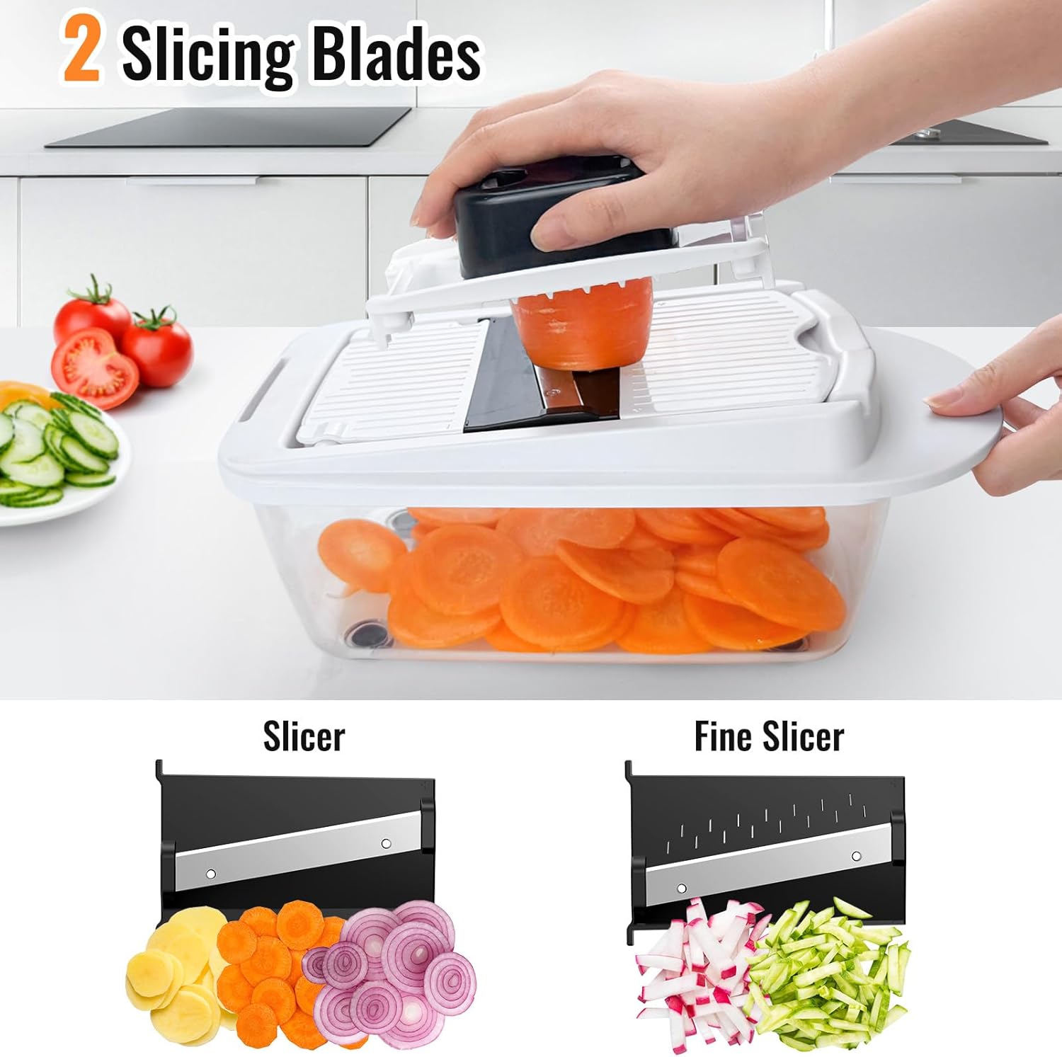 Thumbnail 4 de 8 Blade All-in-1 Vegetable Chopper 17L 🍅
