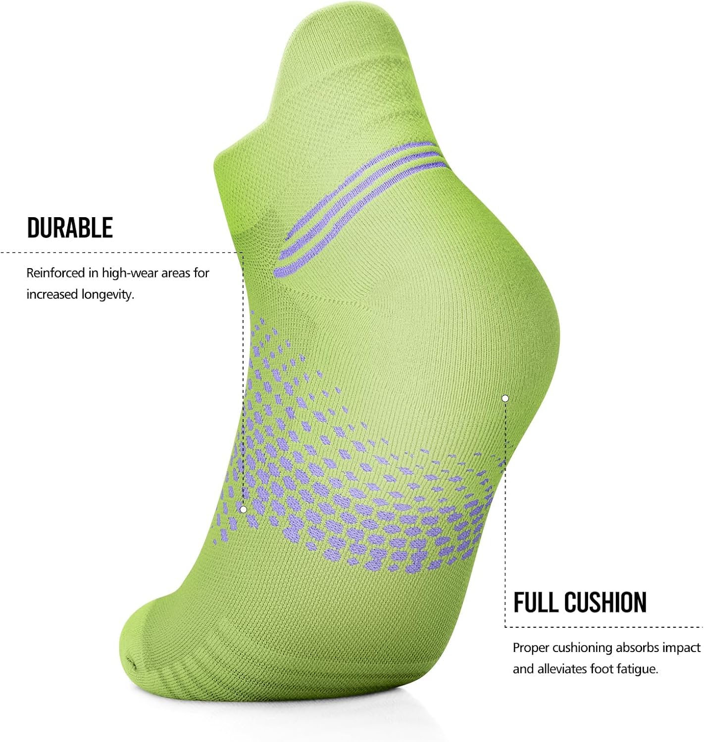 Thumbnail 6 de PAPLUS Ankle Compression Socks for Women (6 Pairs) – 8–15 mmHg Running Socks with Cushioned Sole