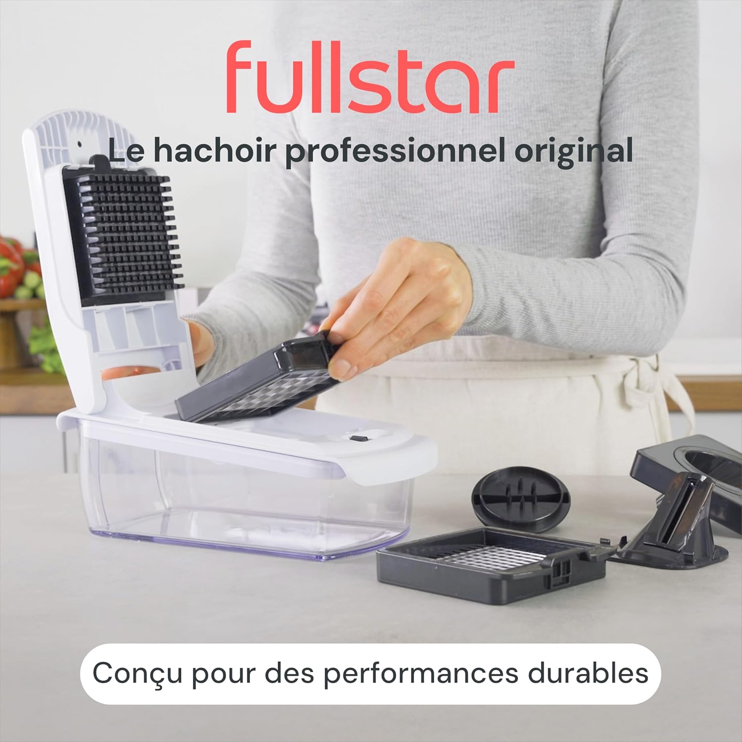 Thumbnail 1 de Fullstar Coupe Légumes Multifonction et Spiraliseur – Hachoir Pro 4-en-1, 1,2 L, Blanc