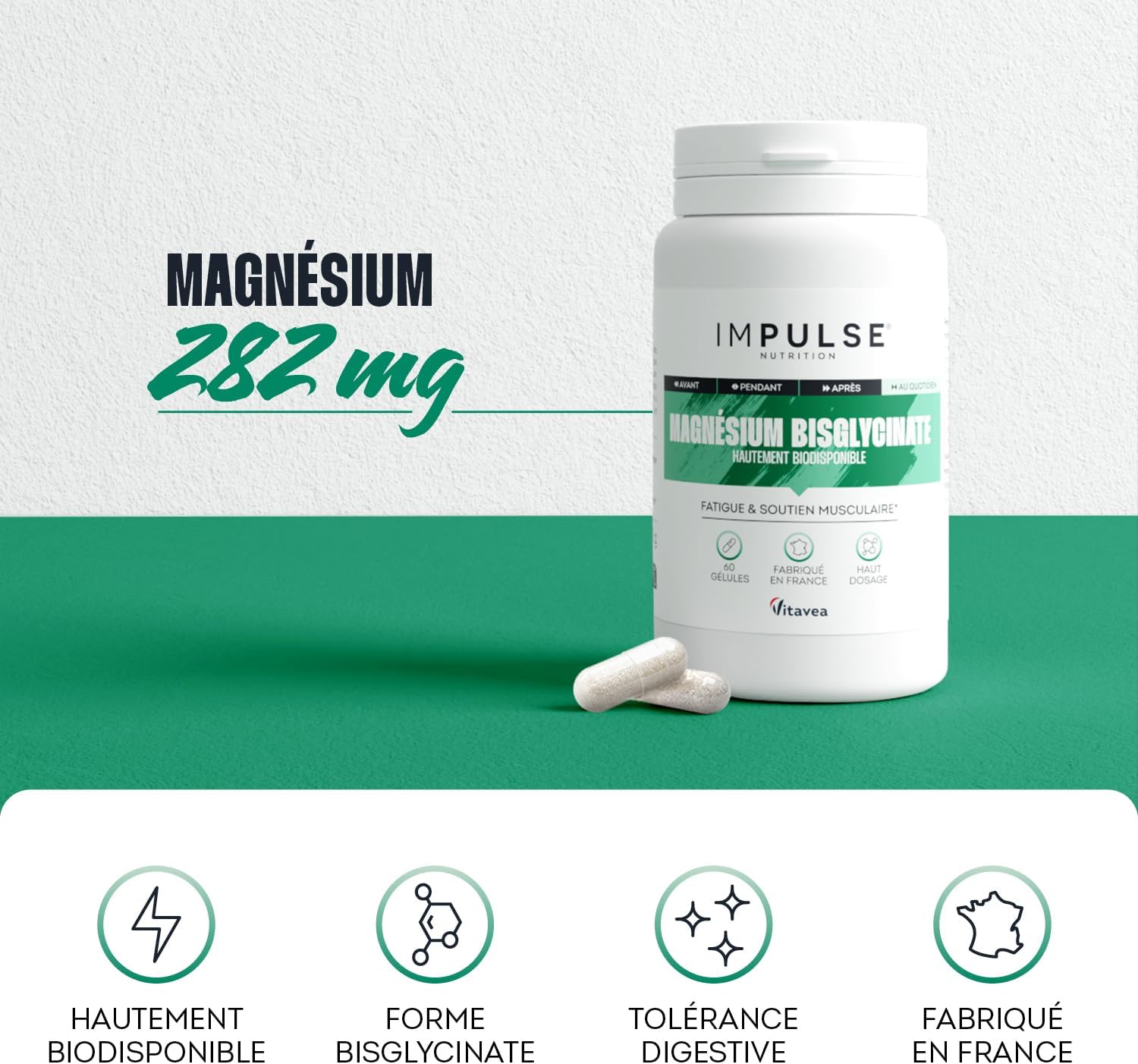Thumbnail 3 de IMPULSE NUTRITION Magnésium bisglycinate 60 gélules 💊