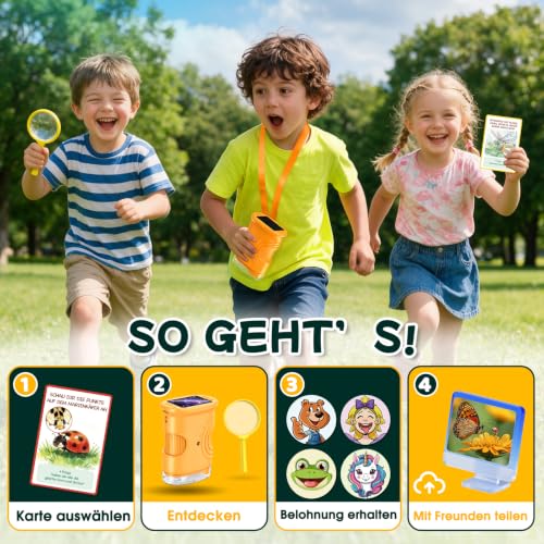 Thumbnail 1 de GeschenPark Digitales Mikroskop für Kinder – 1000x Vergrößerung, 2" HD Display, 20+ Entdeckerkarten