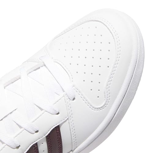 Detalle de adidas Men's Hoops Classic Shoes – FTWR White/Maroon/FTWR White, 11 UK