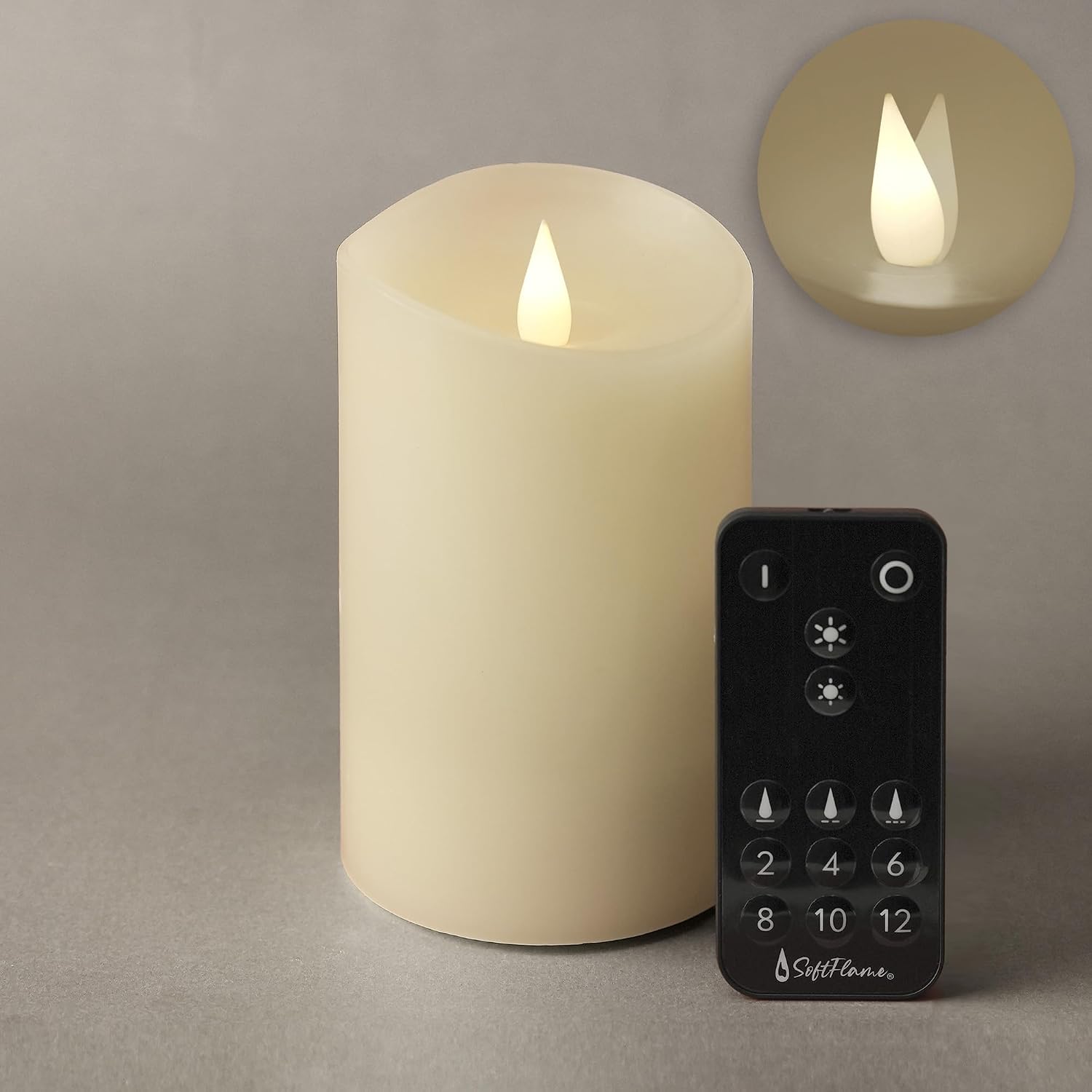 Detalle de Softflame Flameless LED Candles, 3 x 5 in.