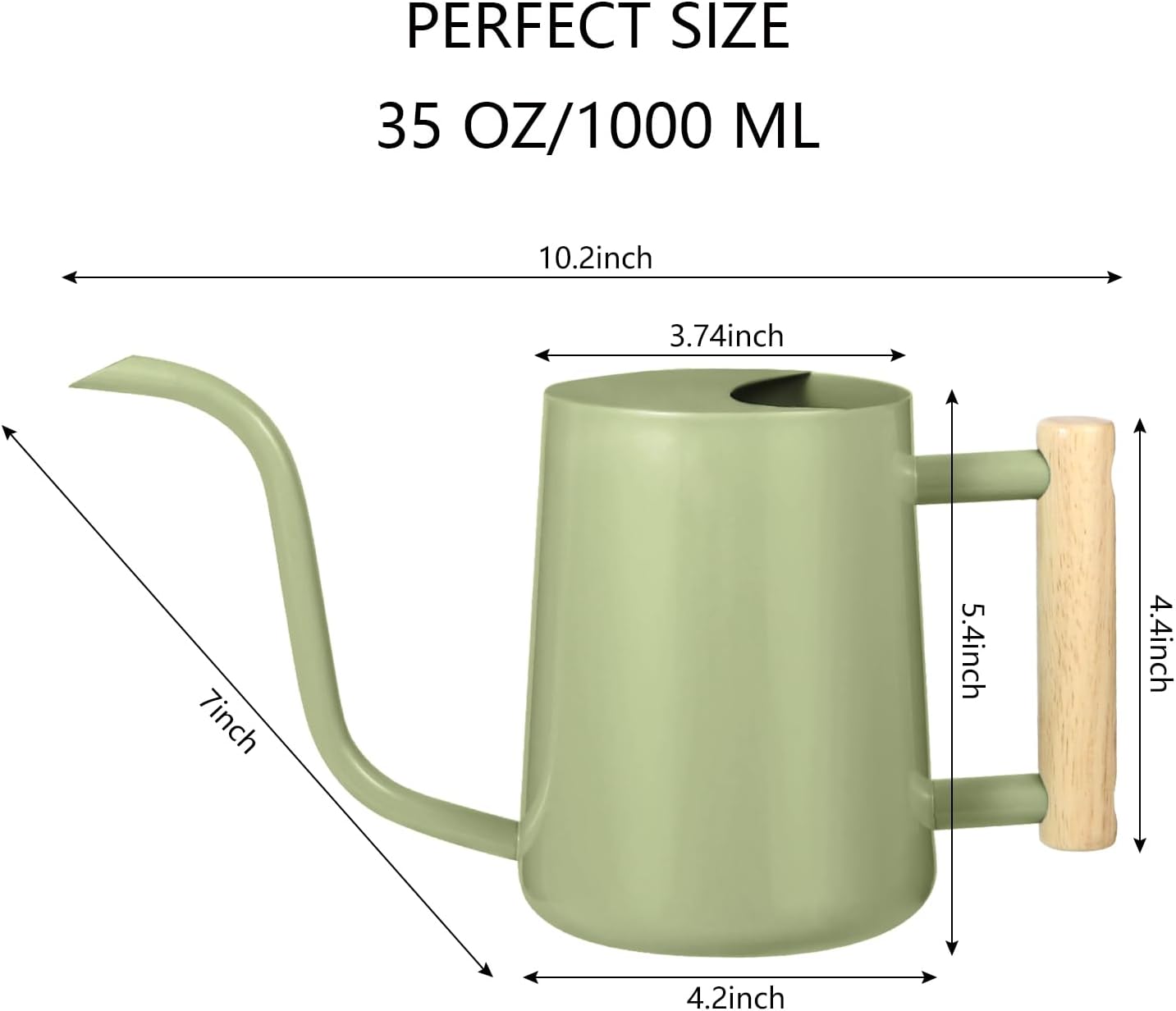 Thumbnail 6 de 35oz Indoor Plants Watering Can, 304 Steel
