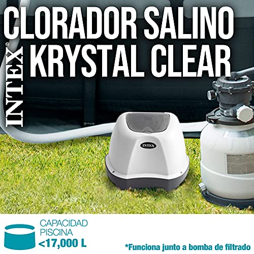 Detalle de Intex Clorador salino para piscinas desmontables pequeñas (55244) 4 g/h, 17.000 L, 3 modos de autolimpieza