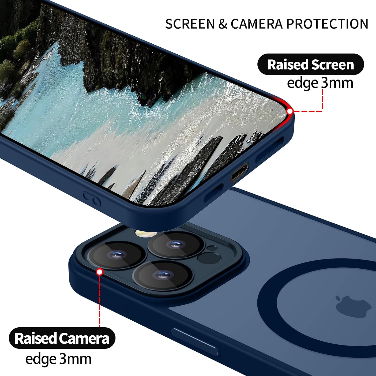 Detalle 2 de YUANDMI Cover magnetica per iPhone 14 Pro