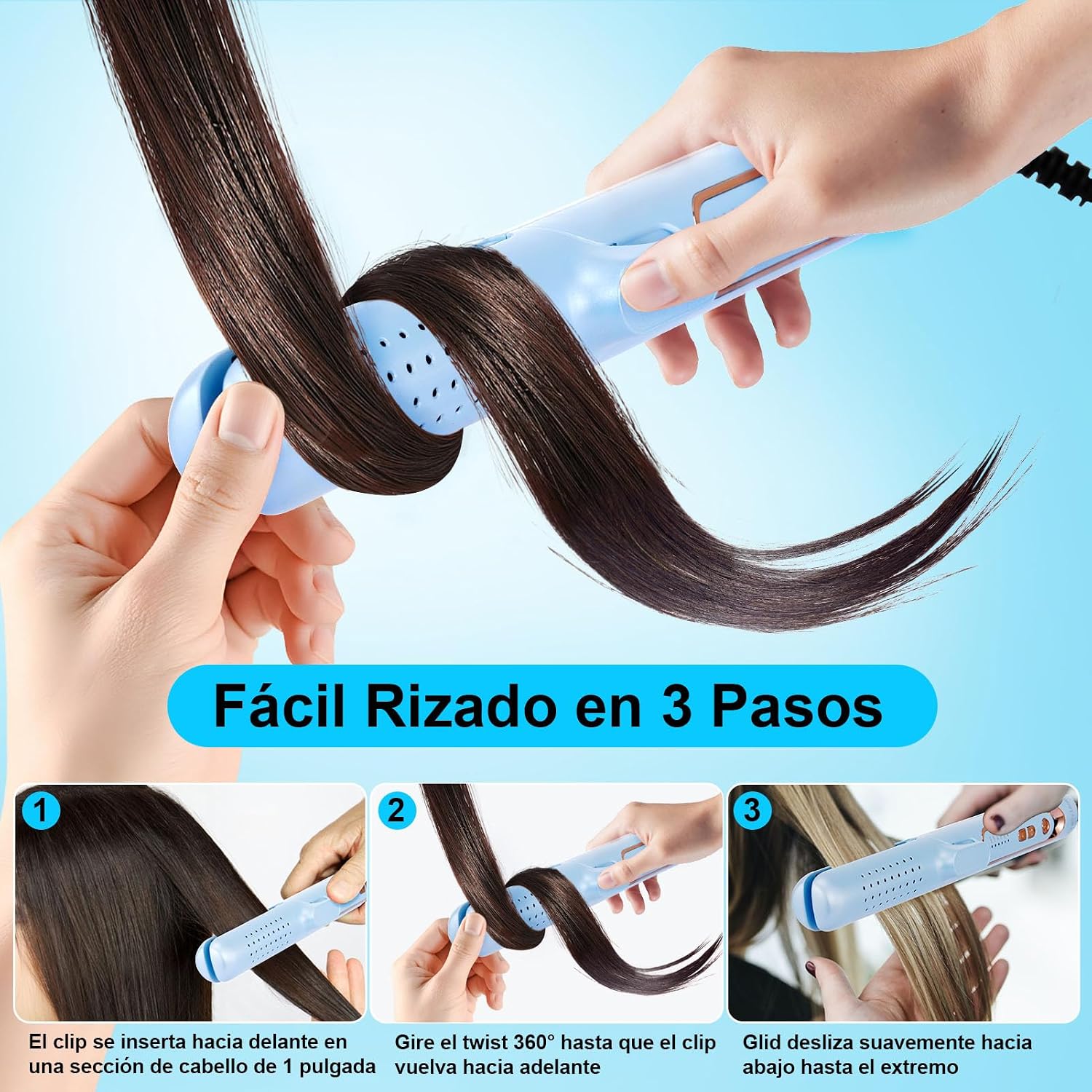 Thumbnail 5 de AraSyloen Plancha y Rizador 2 en 1 140–220°C