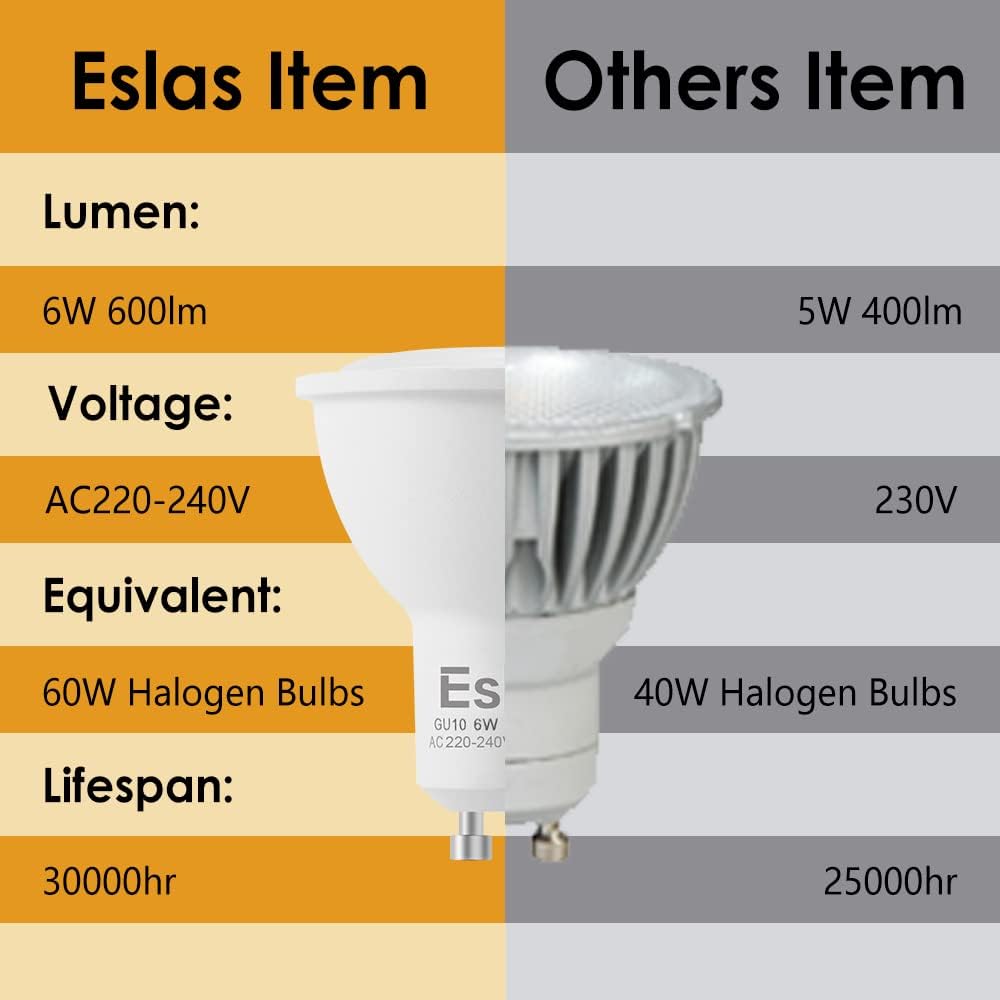 Thumbnail 3 de Eslas GU10 LED Bulbs 6000K 6W