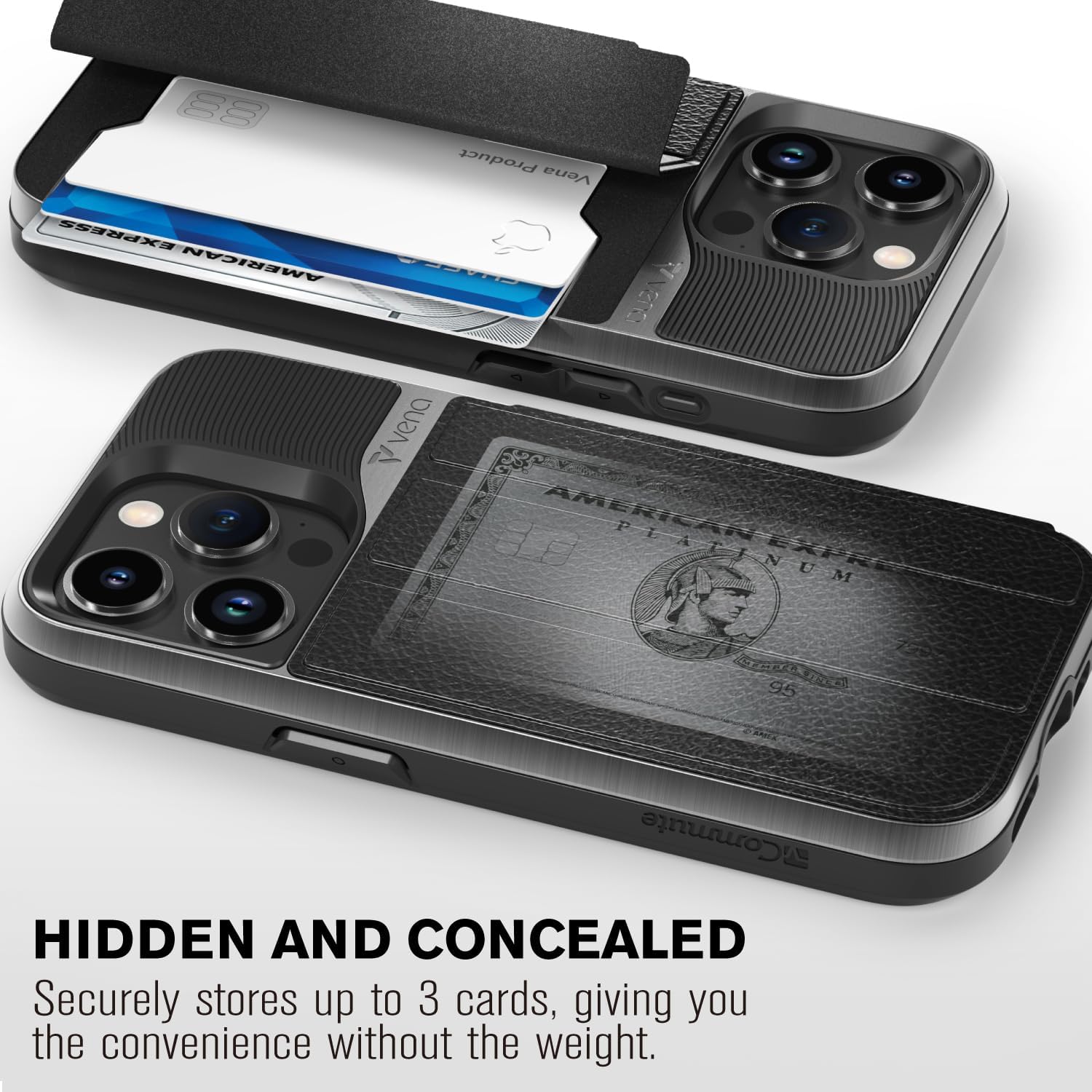 Thumbnail 2 de VENA vCommute Wallet Case for iPhone 15 Pro Max: Military-Grade Protection with Hidden Card Slot