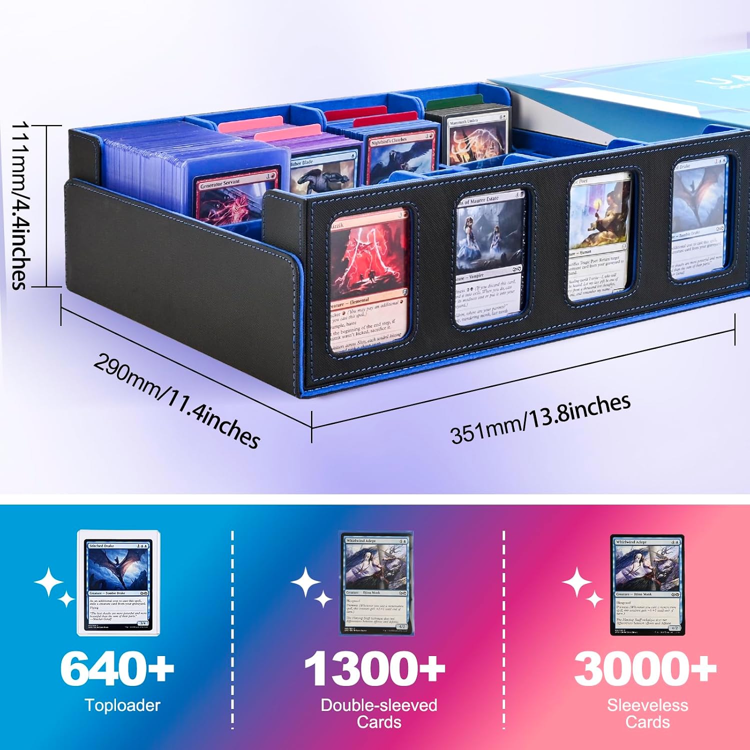 Detalle de UAONO Trading Card Storage Box with Commander Display