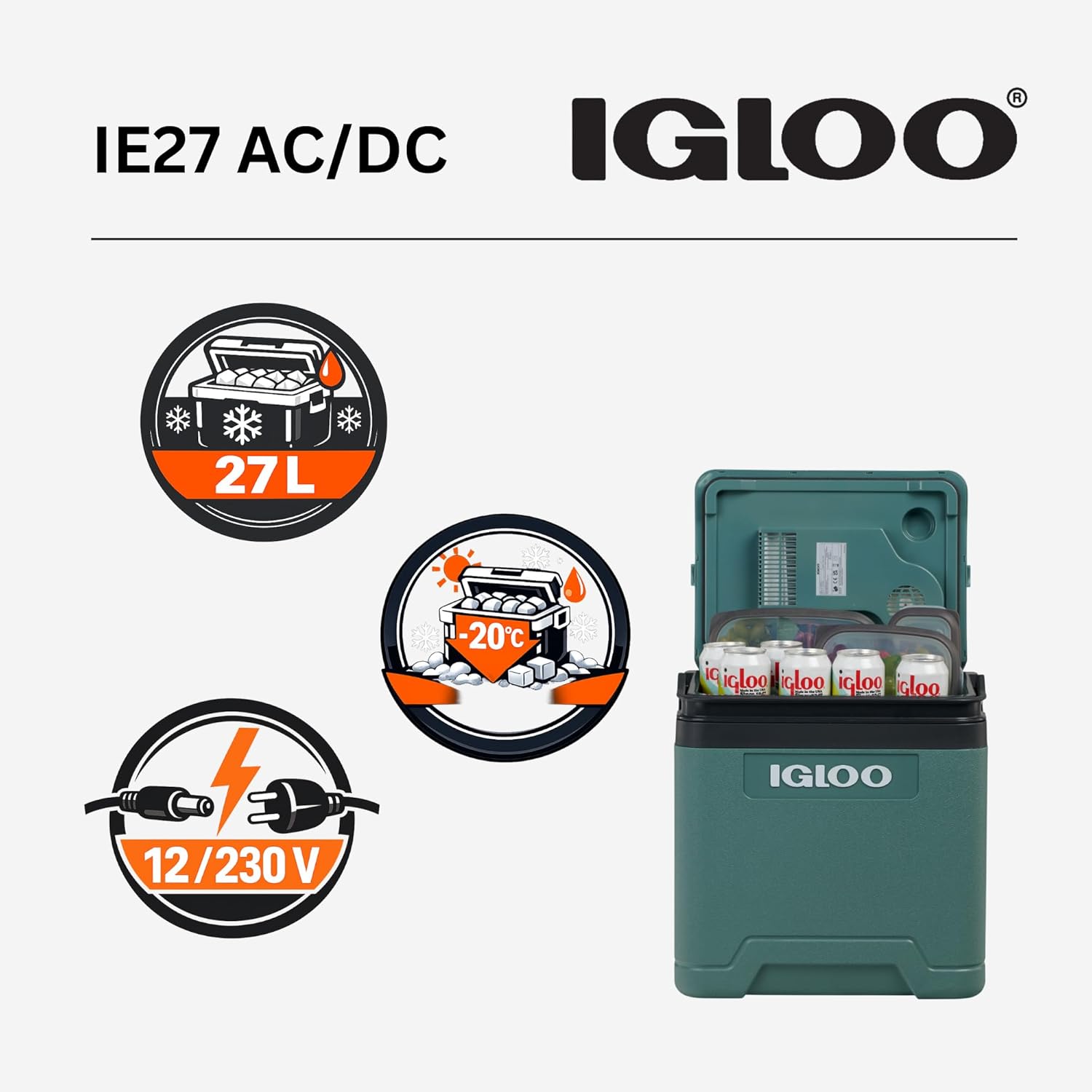 Thumbnail 2 de IGLOO IE27: Kompakte elektrische Kühlbox für Auto, Camping und unterwegs