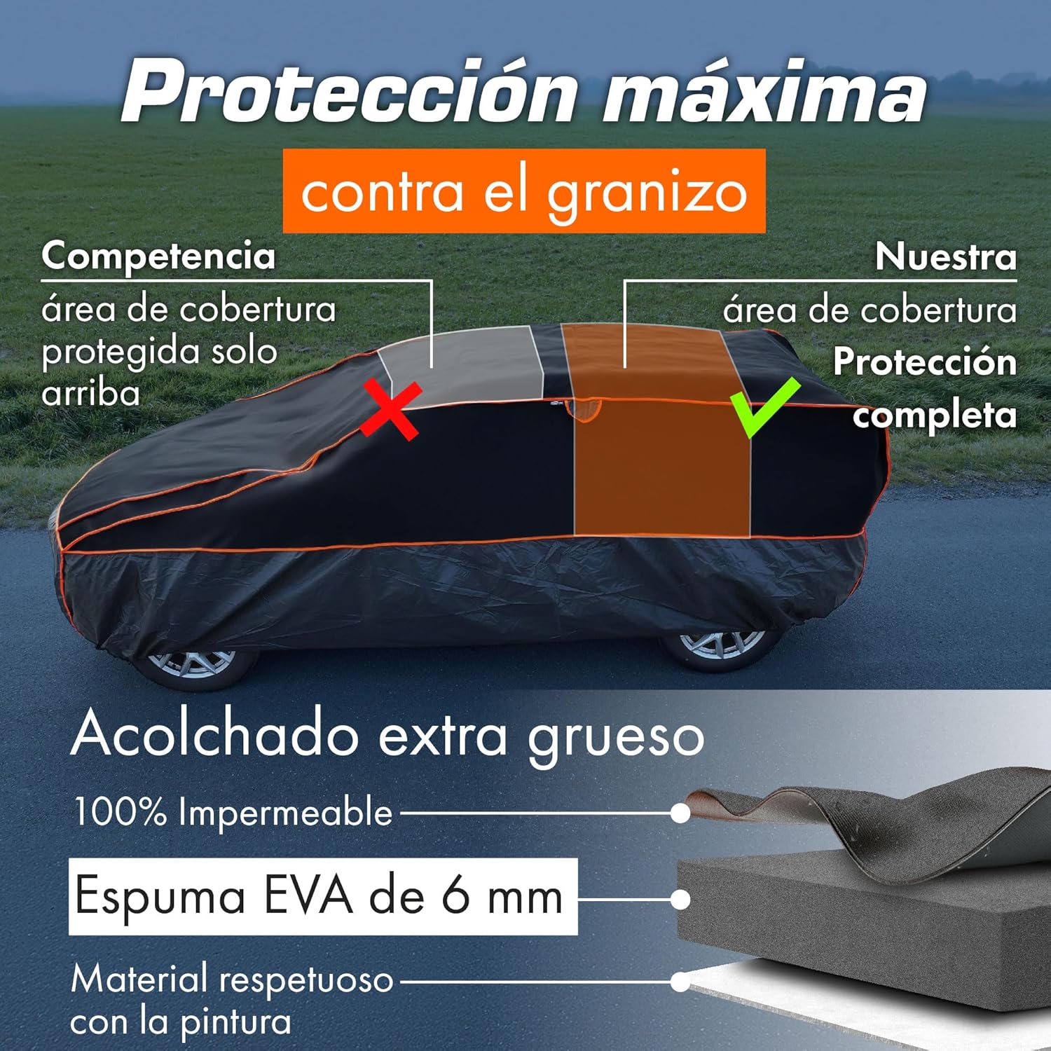 Thumbnail 3 de Upgrade4cars Funda Coche Exterior Anti Granizo SM