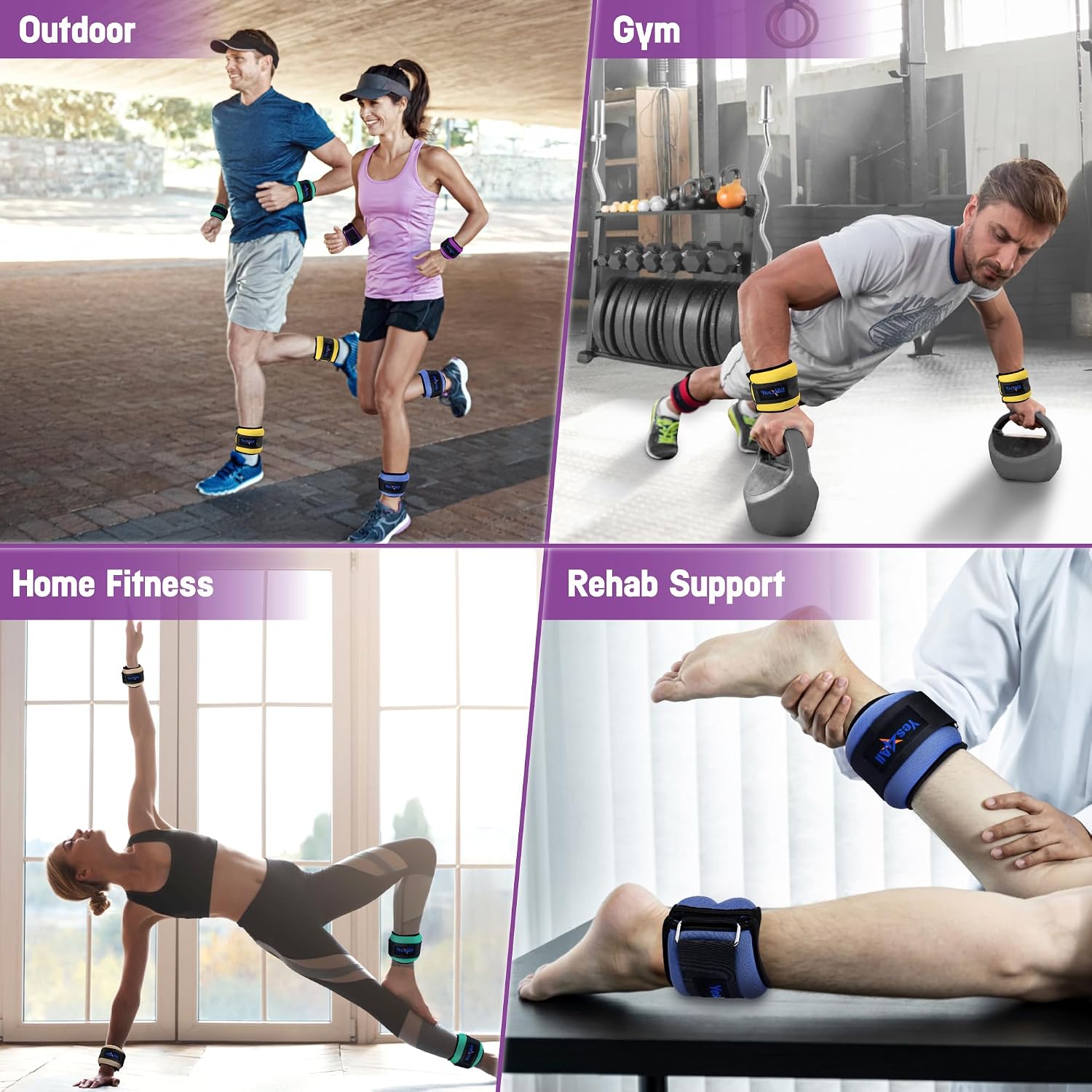 Thumbnail 6 de Yes4All adjustable ankle weights, pair set