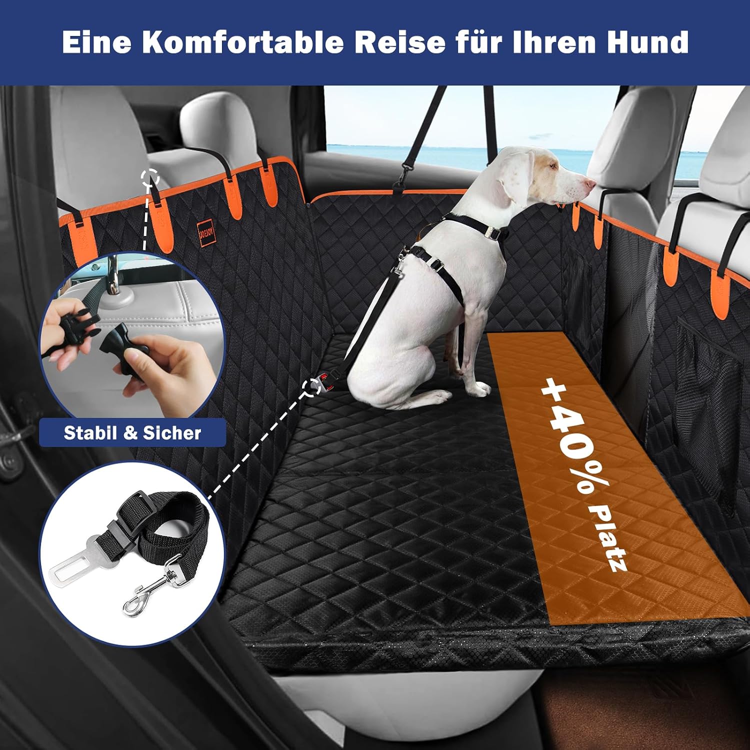 Thumbnail 1 de JOEJOY Hundedecke Rückbank 132x63 cm