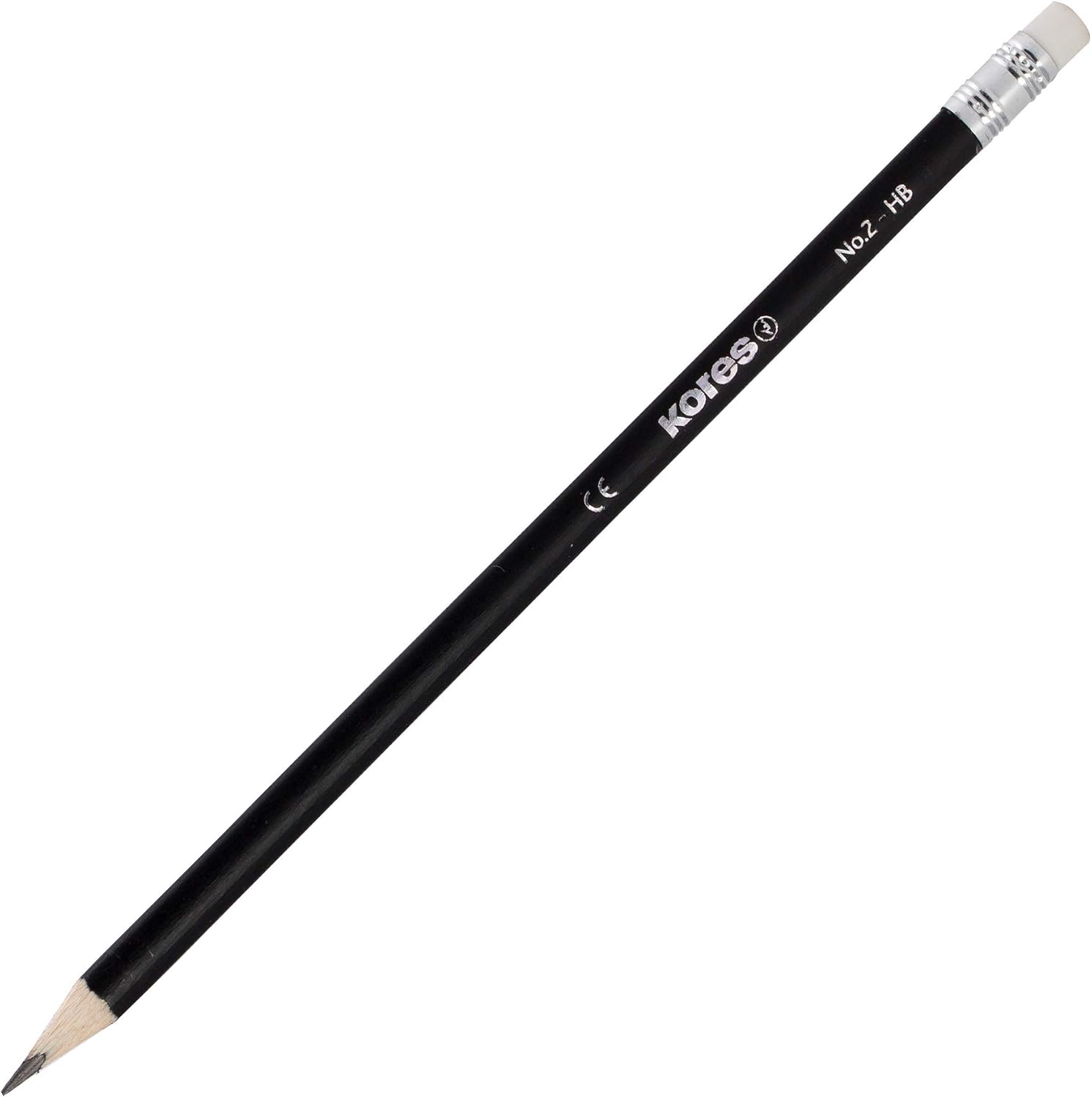Thumbnail 1 de Kores 92300 grafitpennor, HB, triangulära med suddgummi, 12-pack