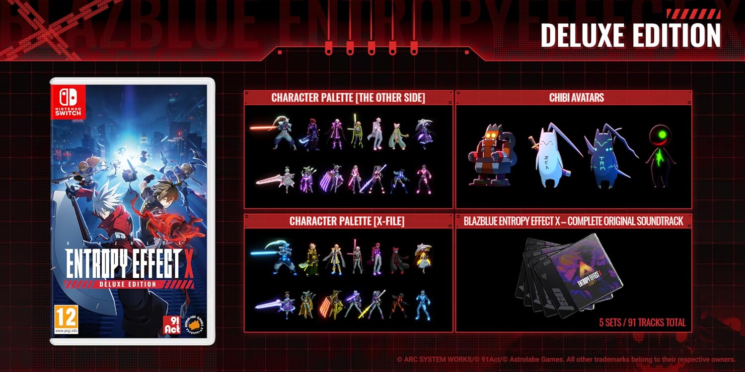 Detalle de BlazBlue Entropy Effect X Deluxe Edition per Nintendo Switch – contenuti e valutazione