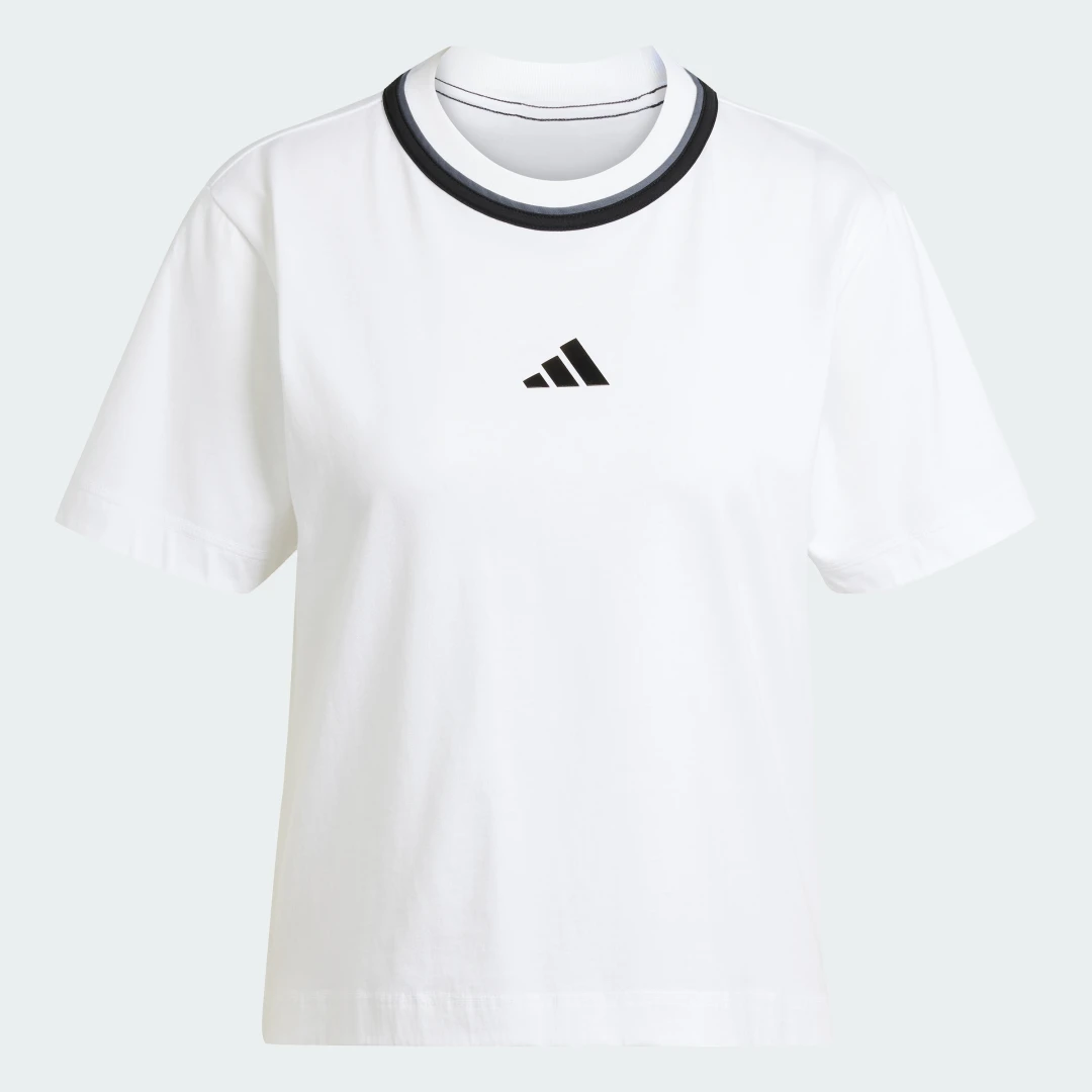 Thumbnail 3 de Camiseta Essentials Color Pop Cotton de Adidas — Blanco, para uso diario