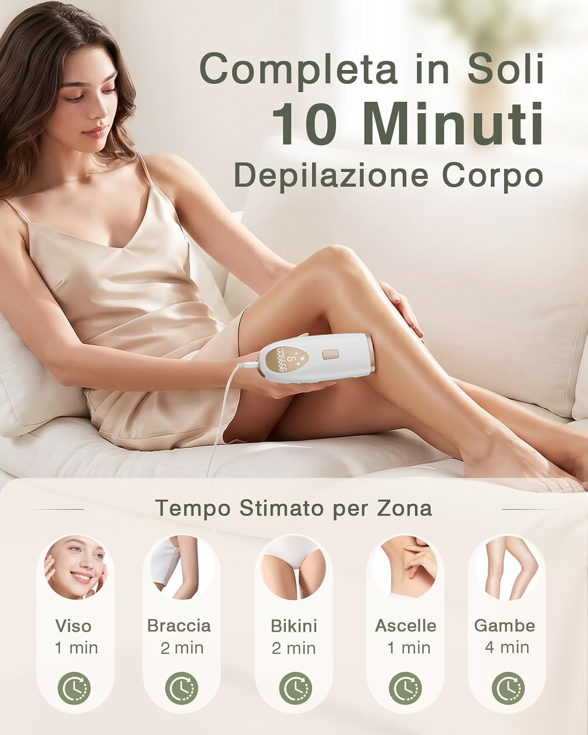 Thumbnail 4 de TIIMAGIC Epilatore Luce Pulsata con Raffreddamento 5°C – 9 livelli, 16J, per Corpo, Ascelle, Bikini e Gambe
