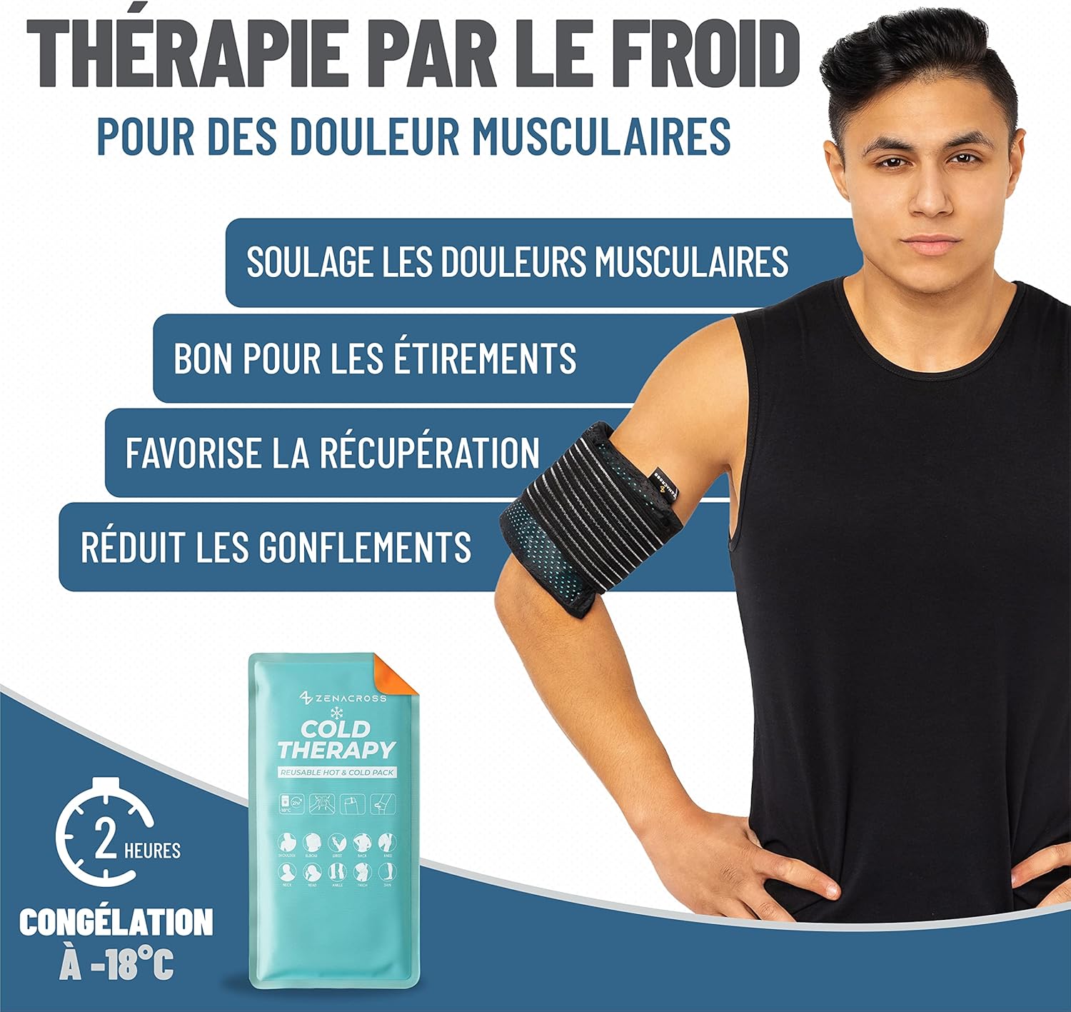 Detalle 2 de Poche de glace gel 2 pièces 🩹