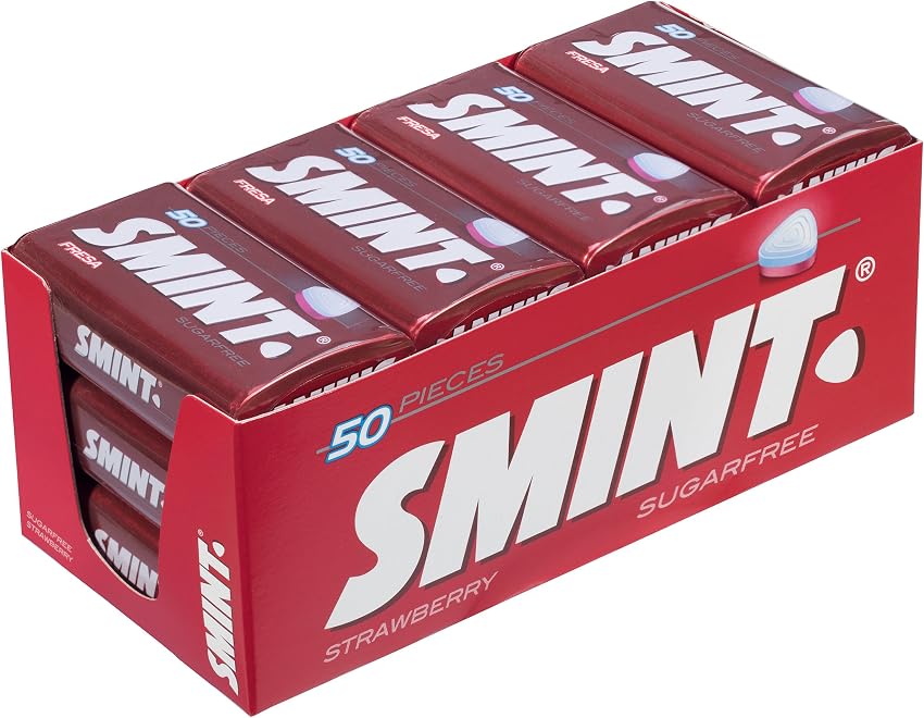 Detalle 2 de Smint Tin Hierbabuena 🍬 Caramelo Sin Azúcar, 12 unidades