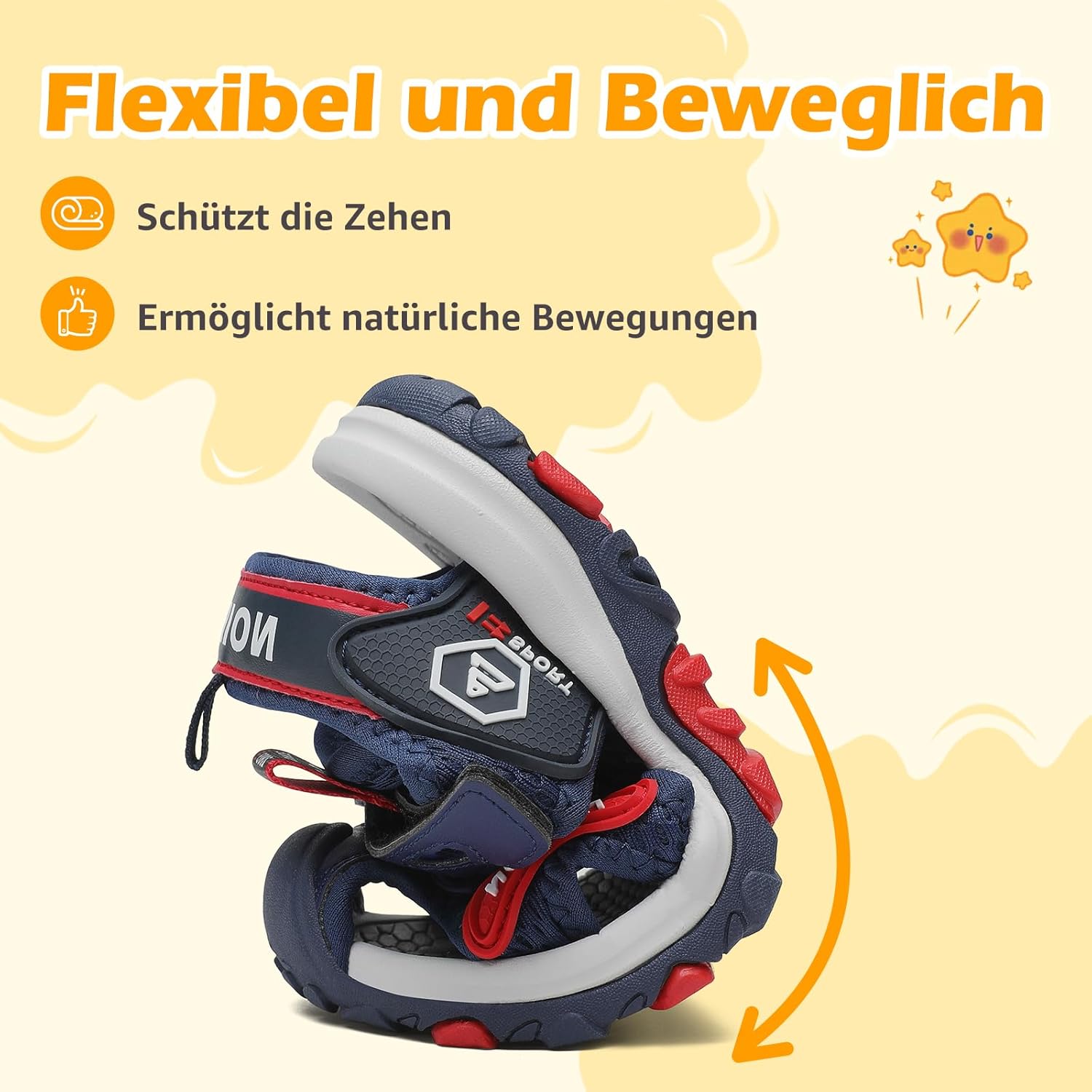 Detalle de Mishansha Sandalen Mädchen Sommer Geschlossene Sandalen – Atmungsaktiv, Leicht + Sicher