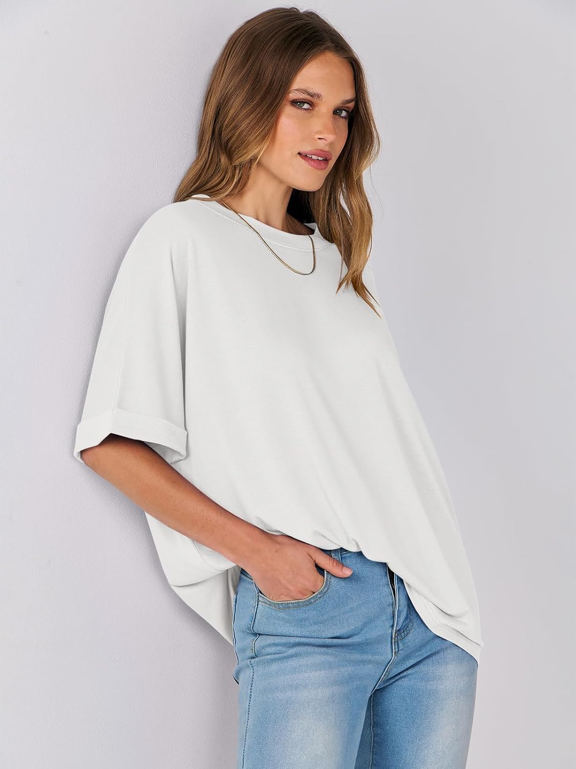 Thumbnail 6 de Cuptacc Oversize Shirt Damen – lockere Tunika mit Rundhals, ideal für Sommer & Büro