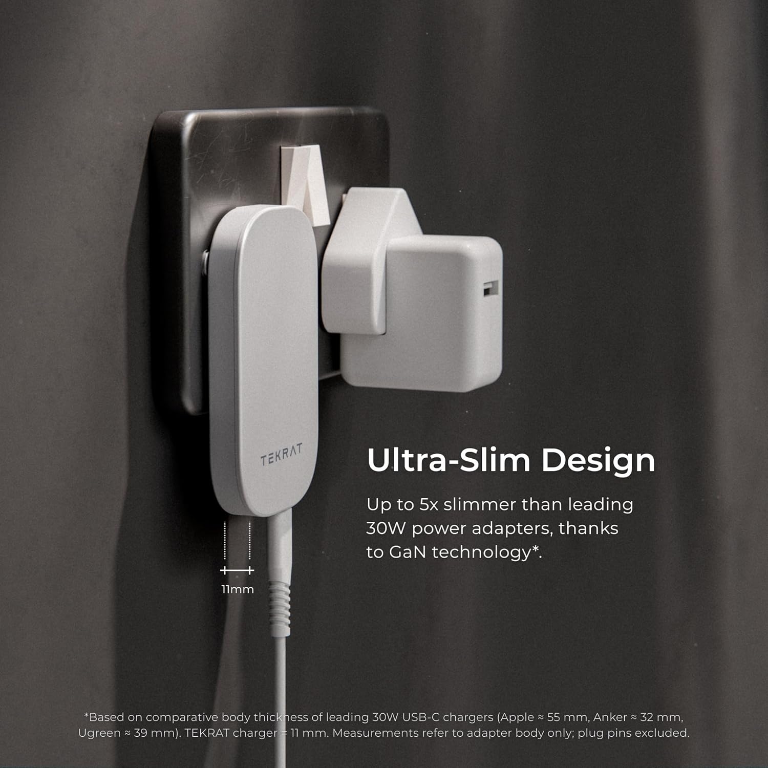 Thumbnail 1 de TEKRAT Slim Plug 30W Dual USB C Charger