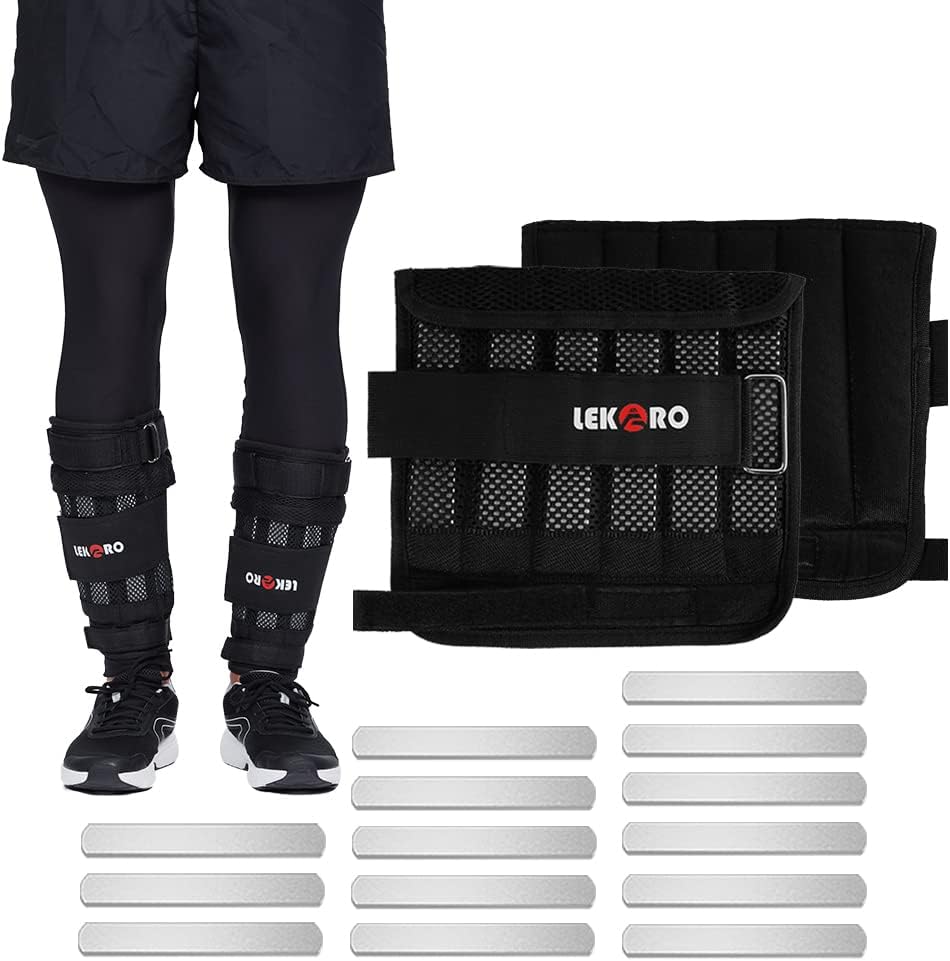 Imagen de LEKÄRO Wrist Ankle Weights with Removable Steel Bars – Adjustable 1 Pair, 2.0 kg Total en OfertitasTOP