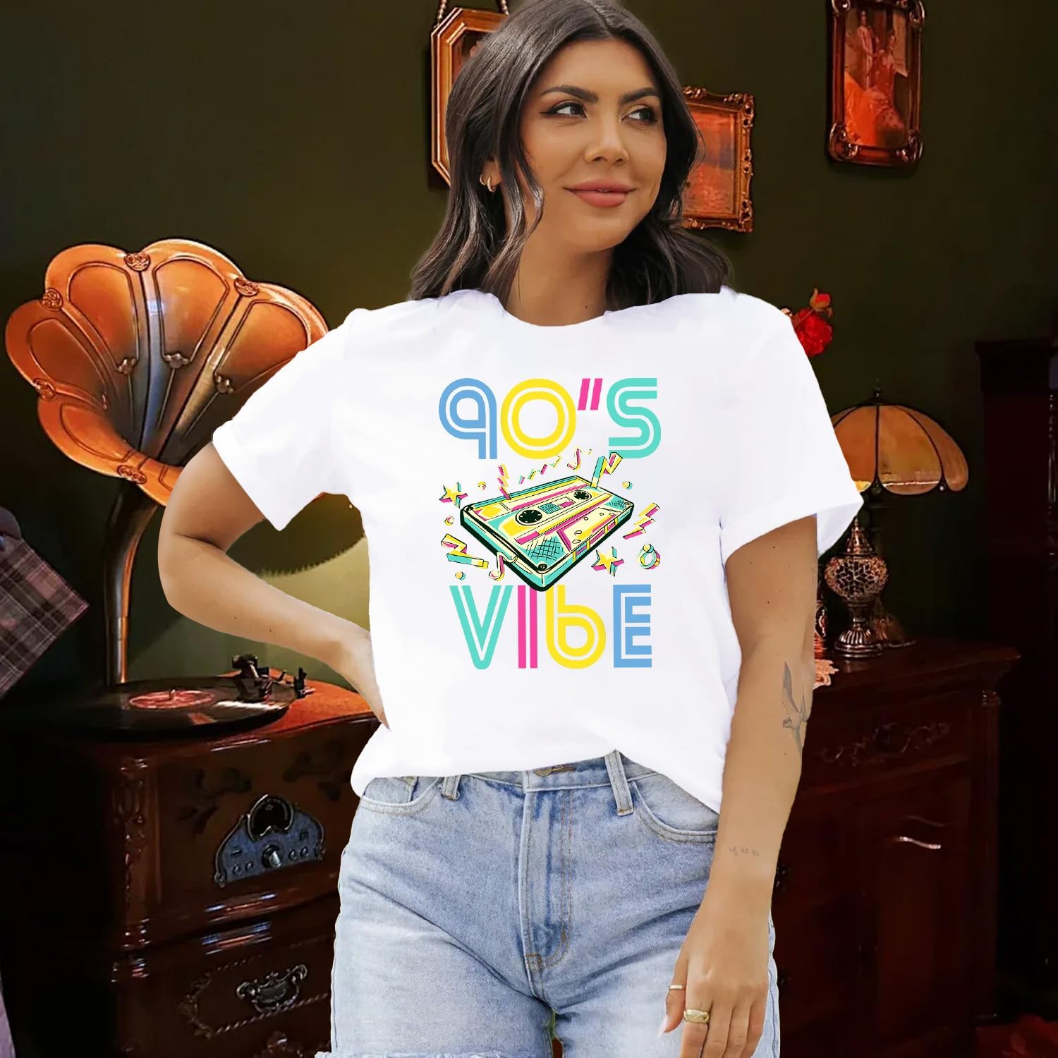 Thumbnail 2 de SUWATOIN 90s T Shirt Women – I Love The 90s Retro Tee