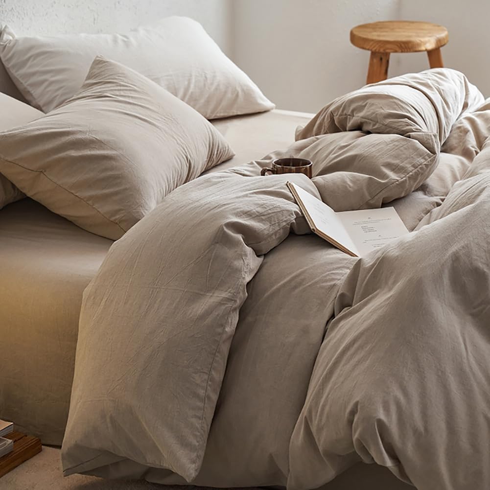 Thumbnail 6 de Michorinee Housse de Couette 220x240 Terracotta – Parure 2 Personnes en Microfibre avec Fermeture Éclair