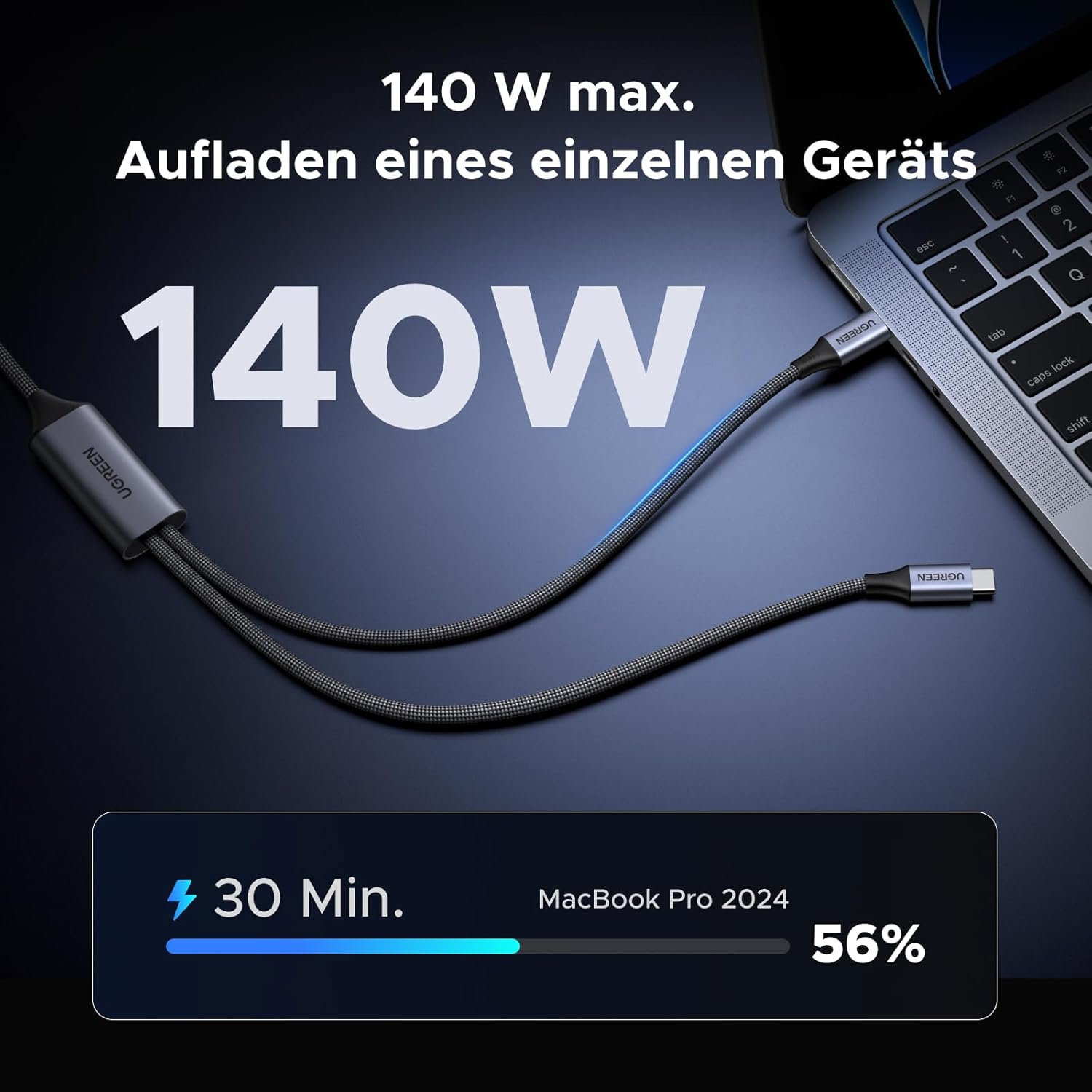 Thumbnail 1 de UGREEN USB C Kabel 140W Max 2m