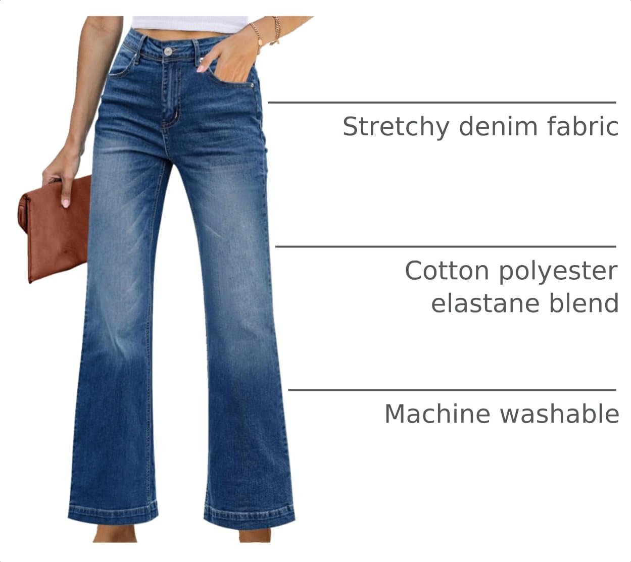 Detalle 2 de GRAPENT Women's Jeans High-Rise