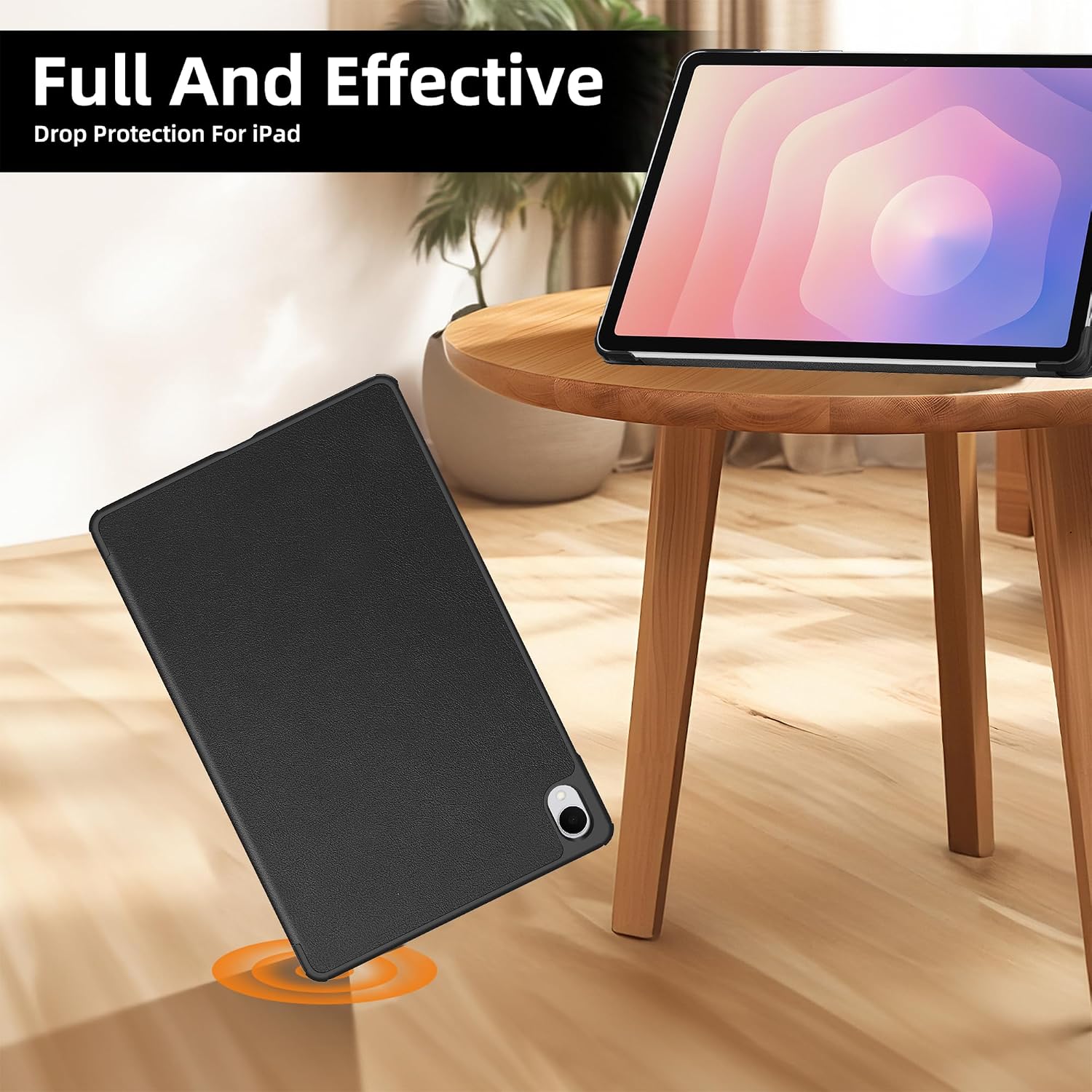 Thumbnail 2 de FDHYFGDY Schutzhülle für Samsung Galaxy Tab S11 (11") – ultradünnes PU-Case mit Auto Schlaf/Wach, Klapphülle in Schwarz