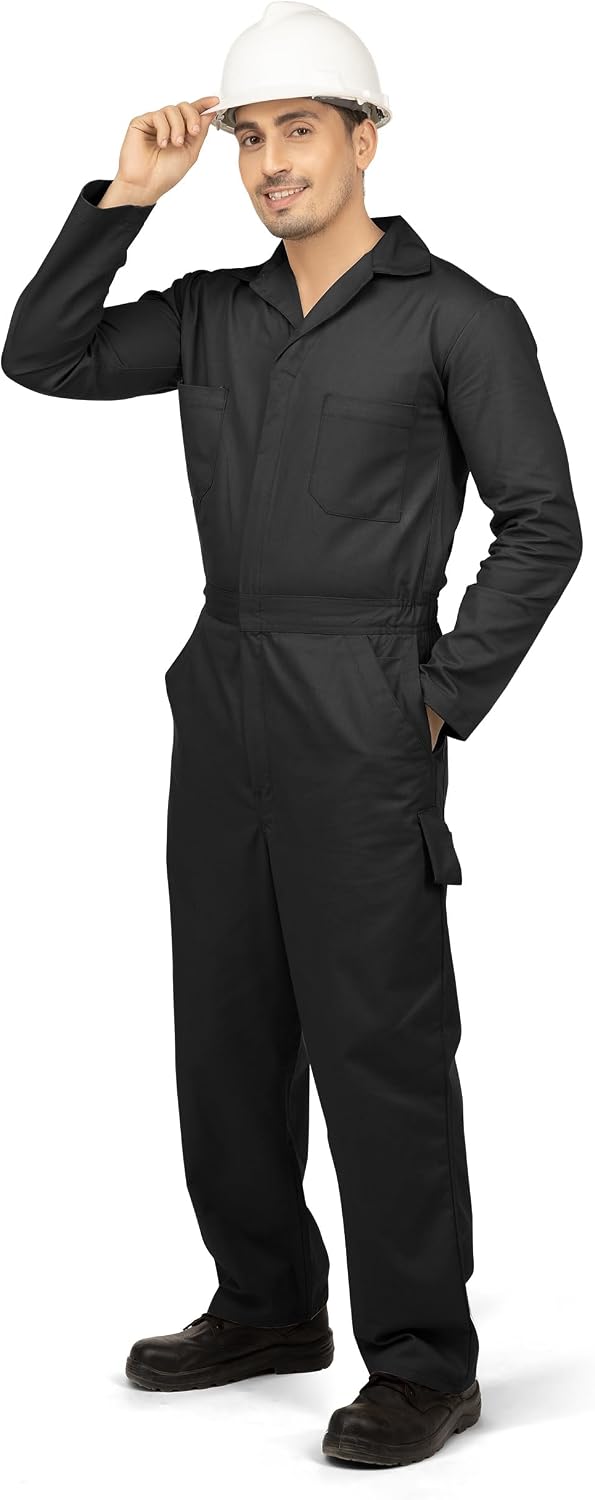Thumbnail 2 de NY Threads Cotton Blend Coveralls for Men, Large Relaxed-Fit Mechanic Jumpsuit