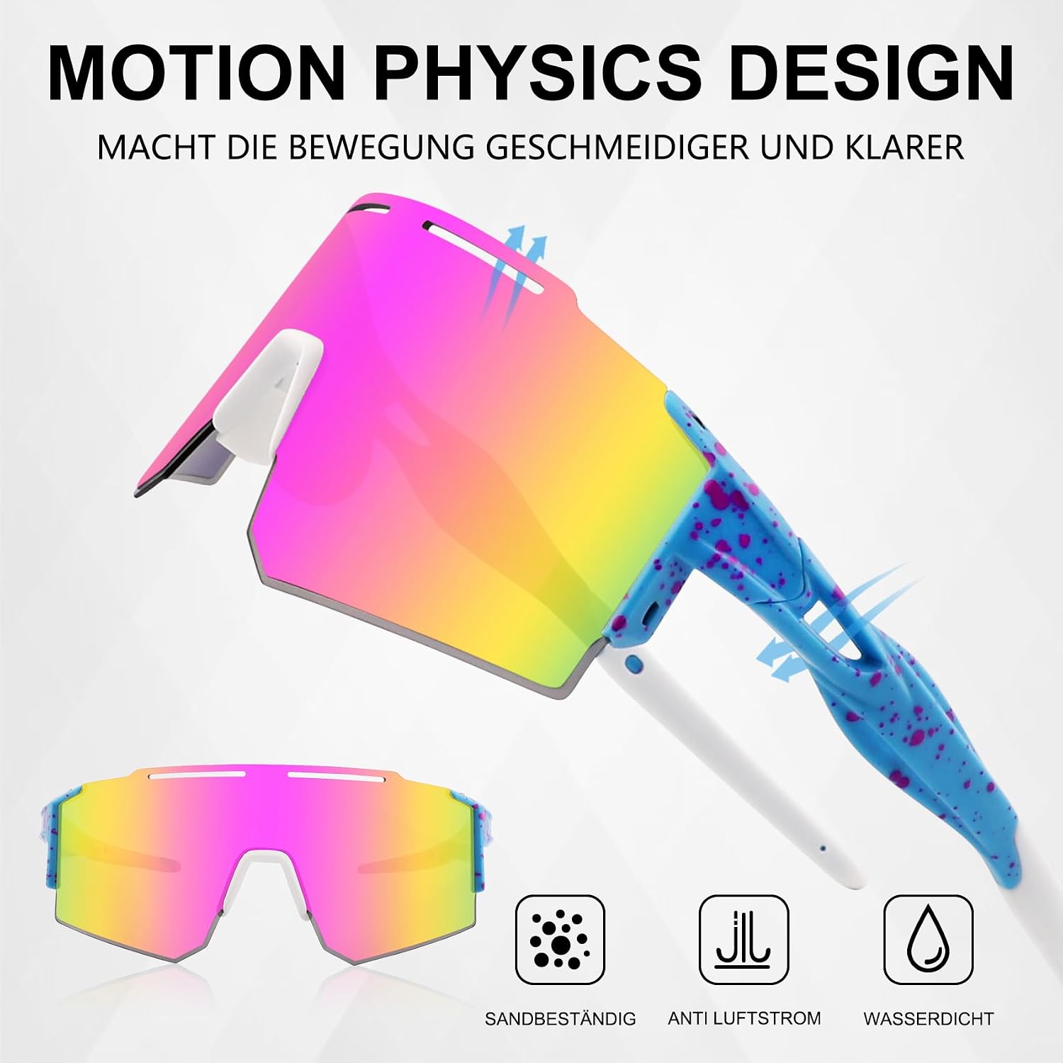 Detalle 1 de DUDUKING Sonnenbrille Fahrradbrille UV400 Schutz