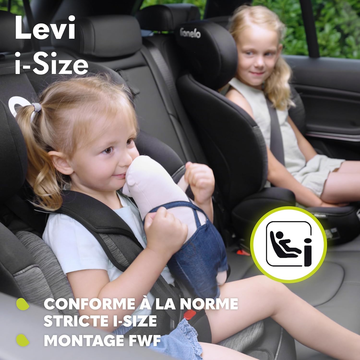 Detalle de LIONELO Levi i-Size siège-auto 9–36 kg (76–150 cm) à ceintures 5 points et protection latérale