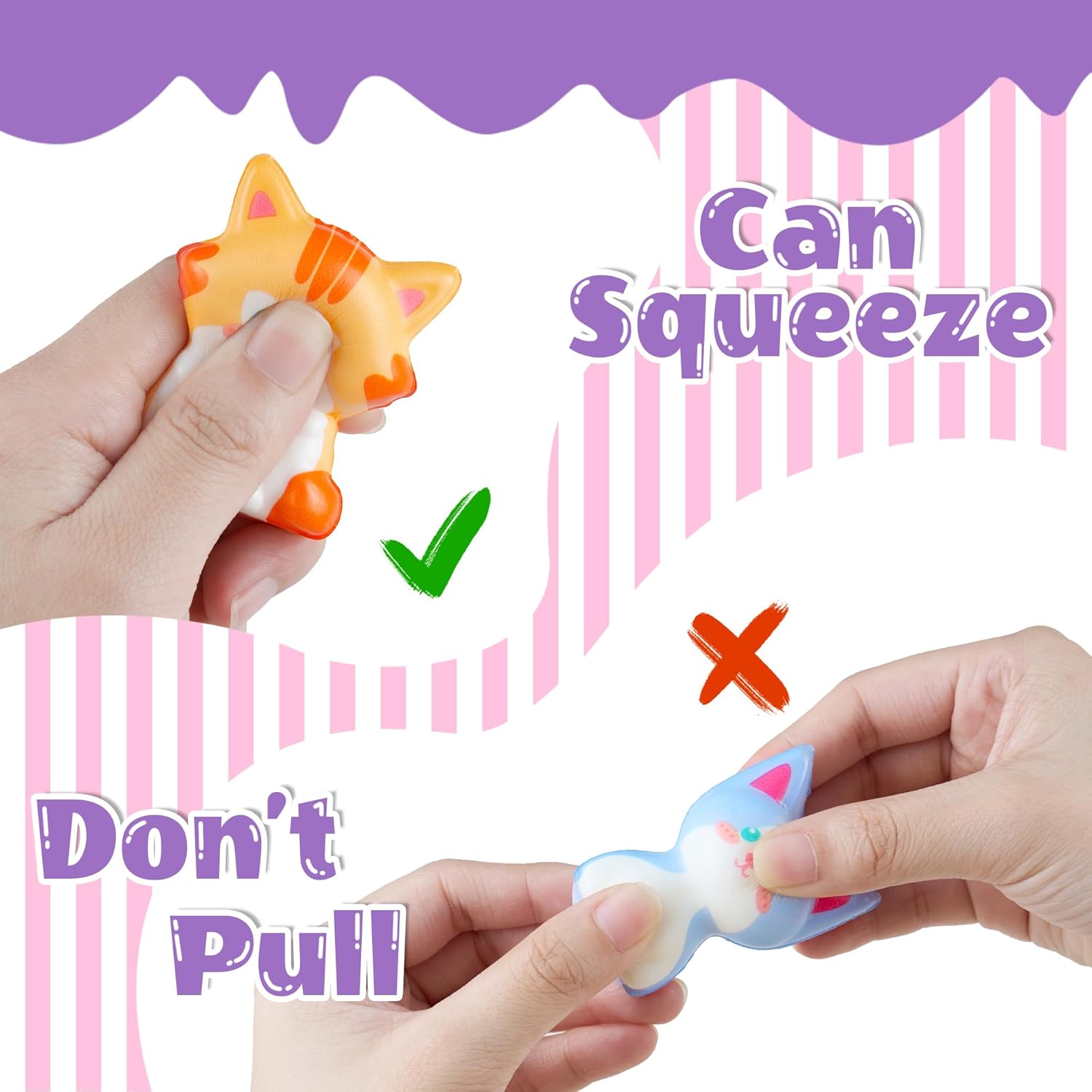 Thumbnail 2 de Cat Party Favors for Kids (24PCS) Squishy Toys for Boys & Girls — Classroom Prizes & Goodie Bags (Cat)