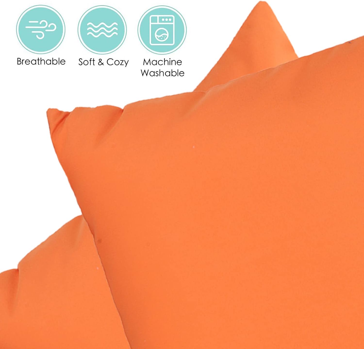 Thumbnail 2 de Winmany 2Pack Baby & Kids Pillowcases (Toddler Cushion Cover) – Orange – Soft, Breathable Envelope Style