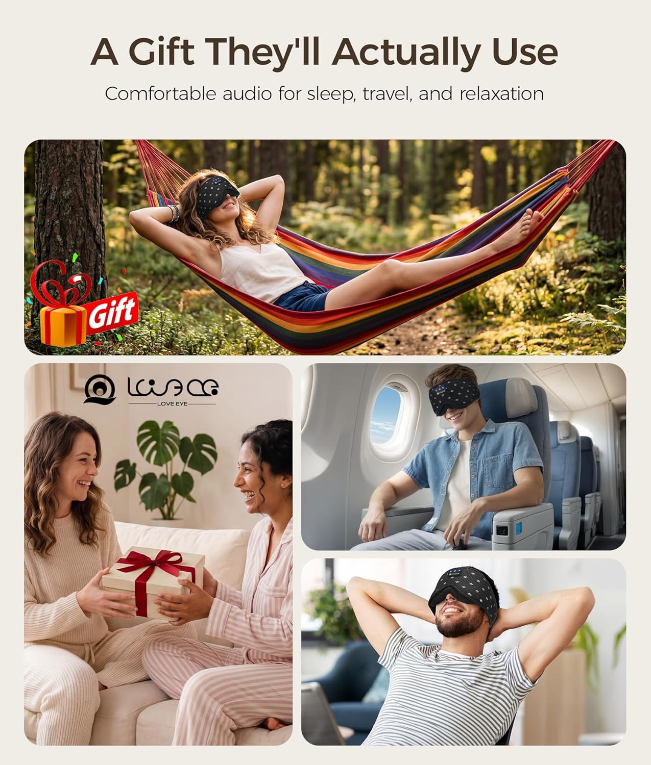Thumbnail 6 de LOVE EYE Sleep Mask Headphones Bluetooth sleep mask