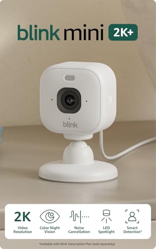 Thumbnail 1 de Blink Mini 2K+ (newest model) – Plug-in Indoor security camera