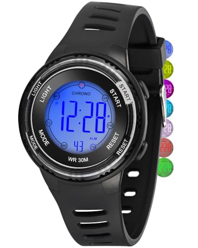 Detalle de Edillas Numérique Montre Enfant – 7 à 18 ans, robuste et légère