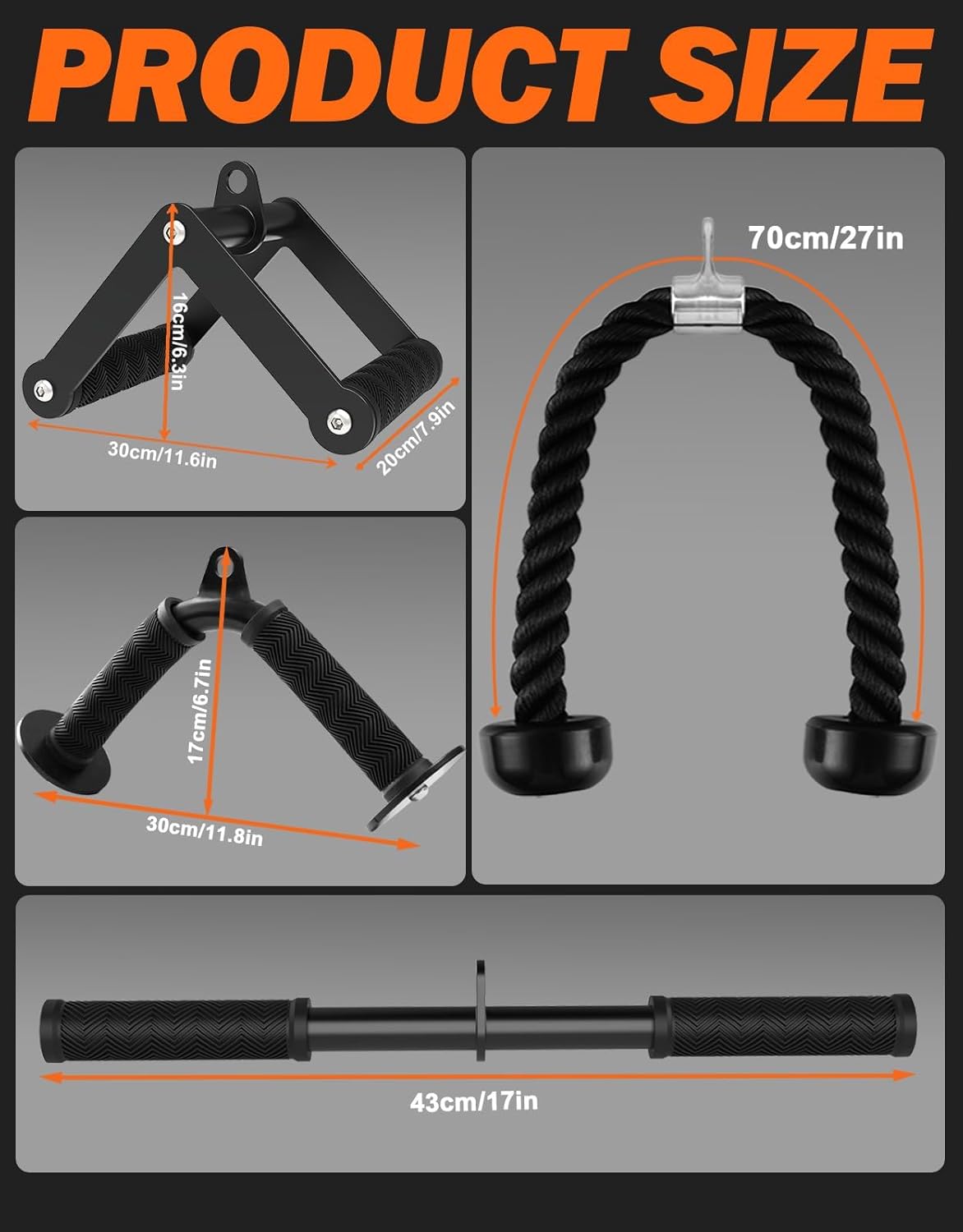 Thumbnail 5 de Fitarc Cable Machine Attachment Set for Lat Pulldown & Tricep Work
