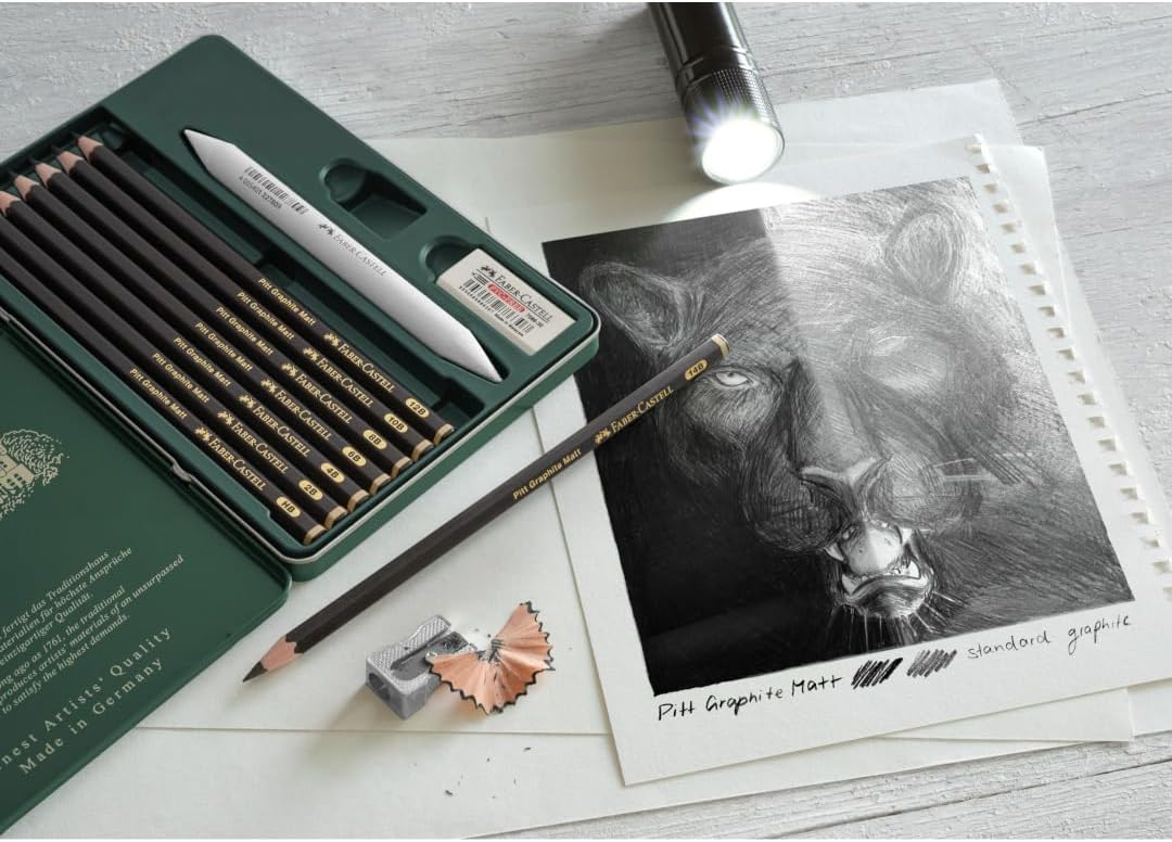 Thumbnail 4 de Faber-Castell 115220 Pitt Graphite Matt Bleistifte-Set (11-teilig) mit Zubehör