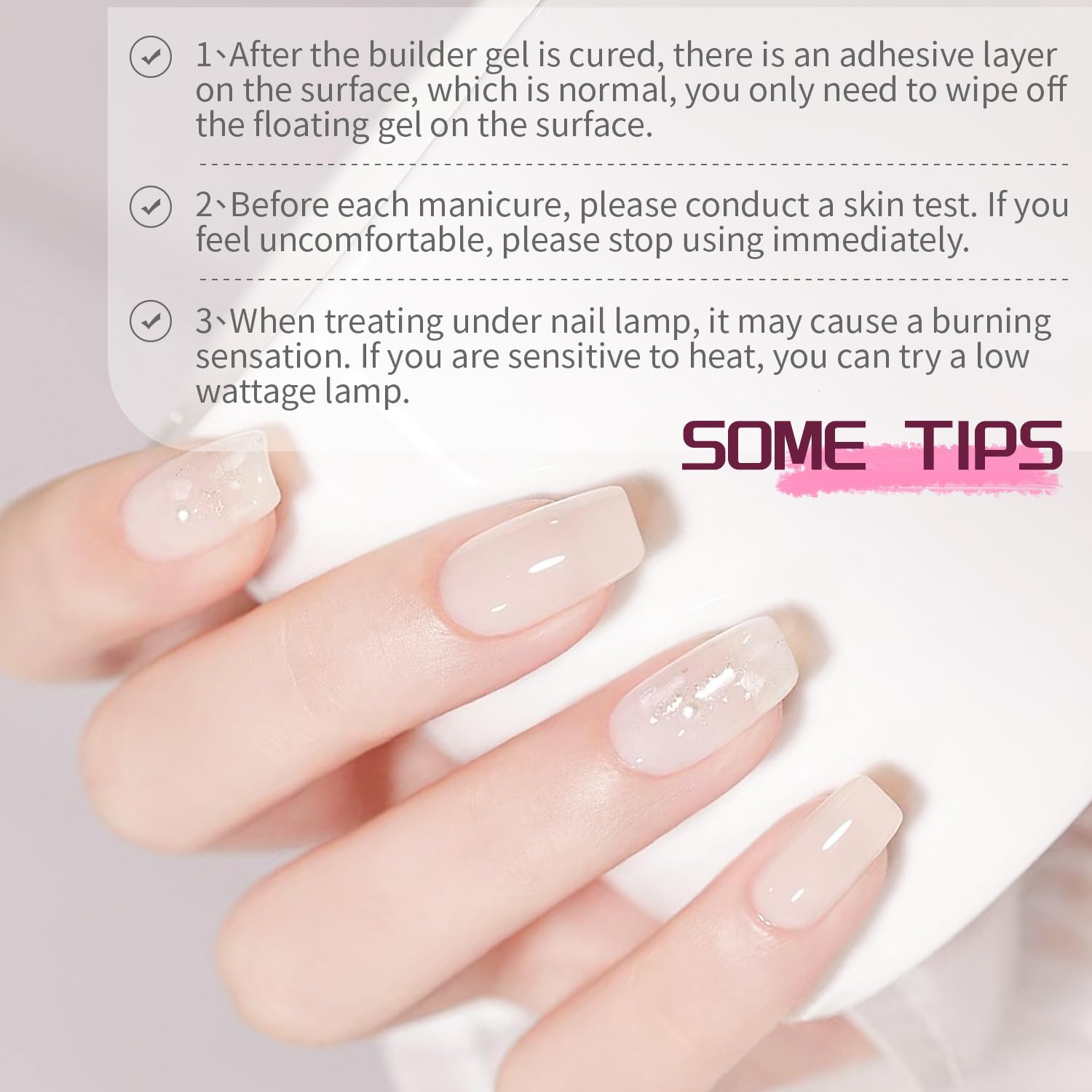 Detalle 2 de JODSONE Builder Color Gel Top Coat Base Coat Extension Gel – 22 Stück Kit